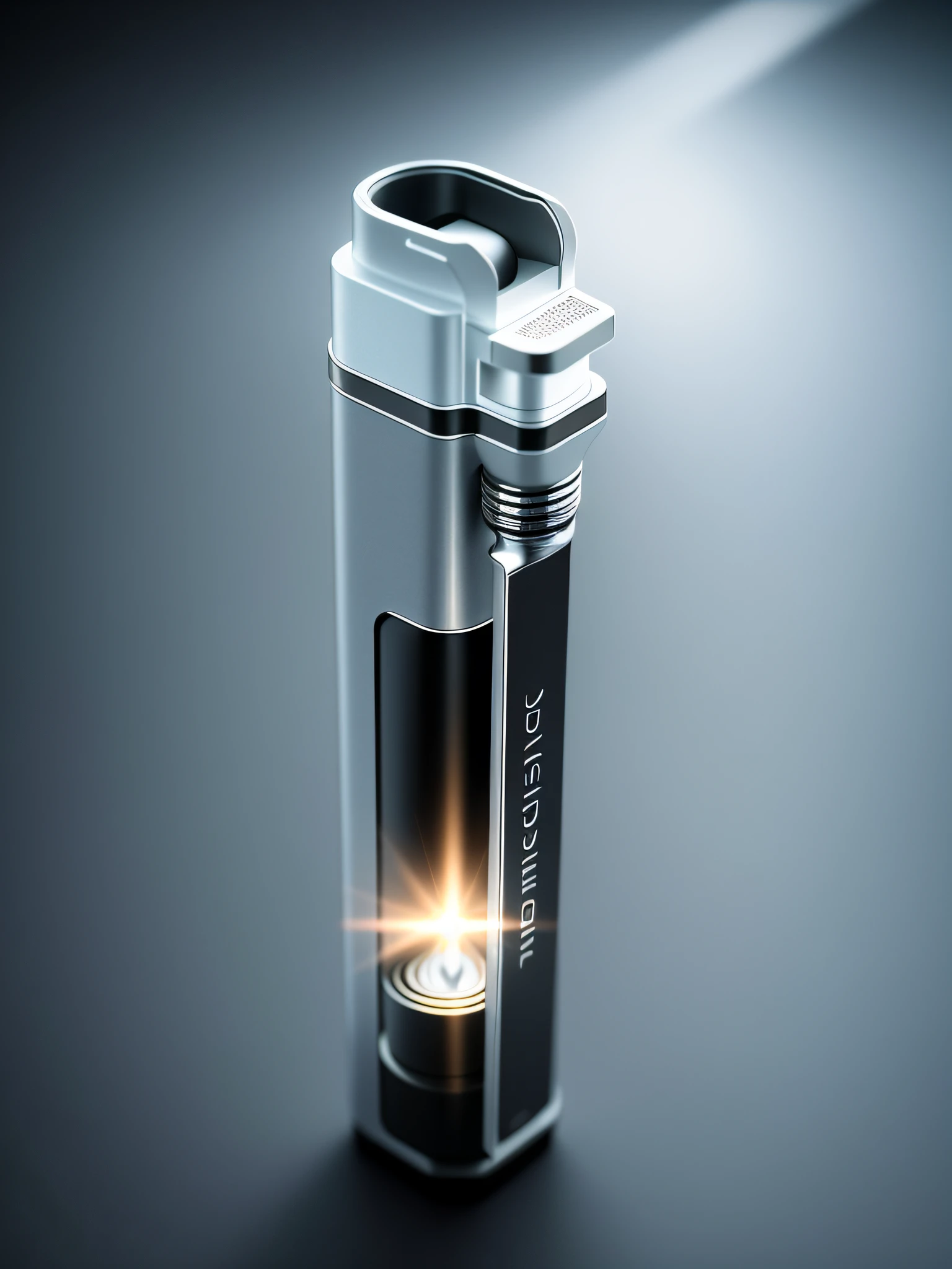 Product image of a lighter, film, edge light, 4k texture, soft cinematic light, adobe lightroom, photolab, HDR, very detailed, clear focus, soothing tones, ultra-detailed, low contrast, soft cinematic light, exposure blending, HDR,