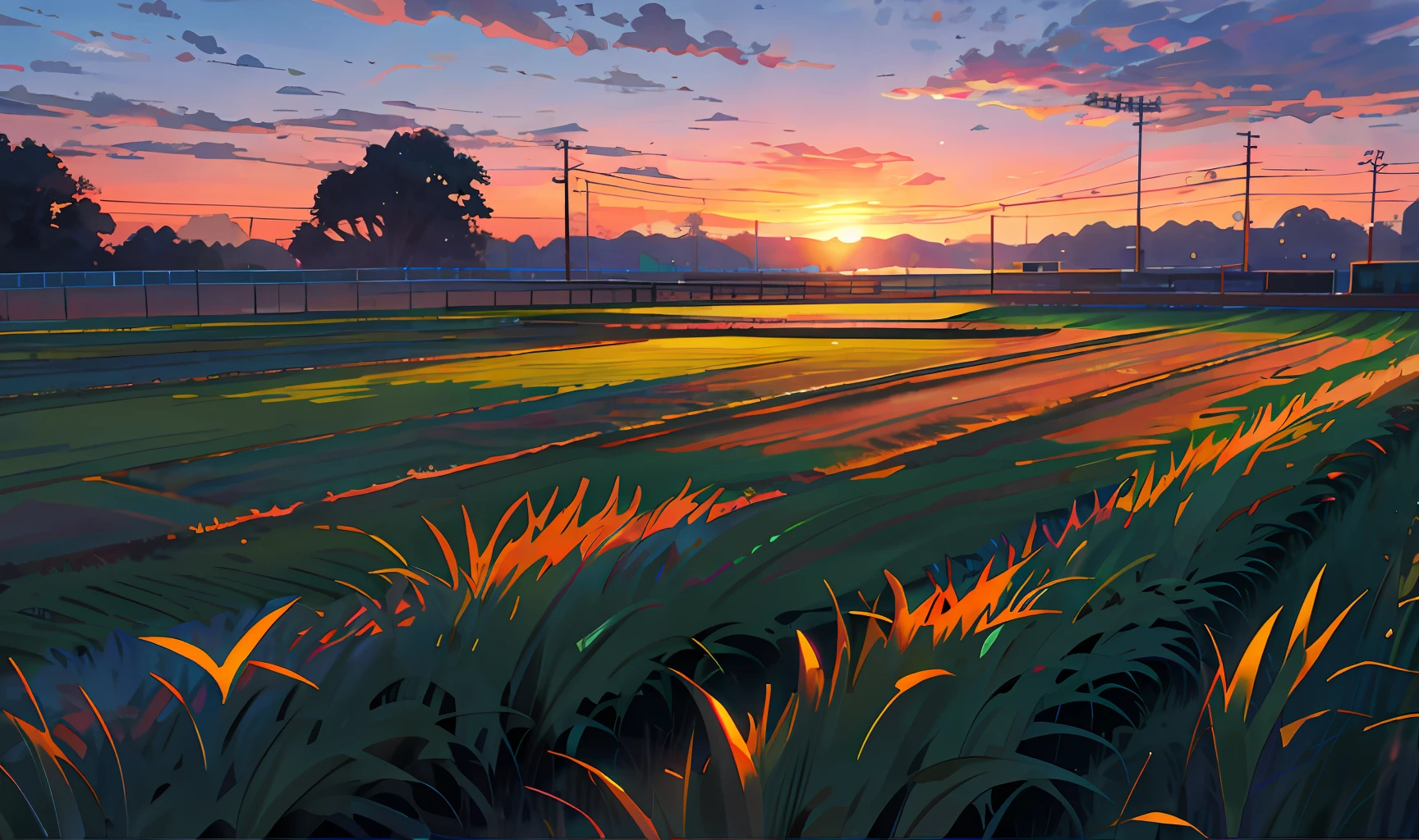 Maiden sunset plump field