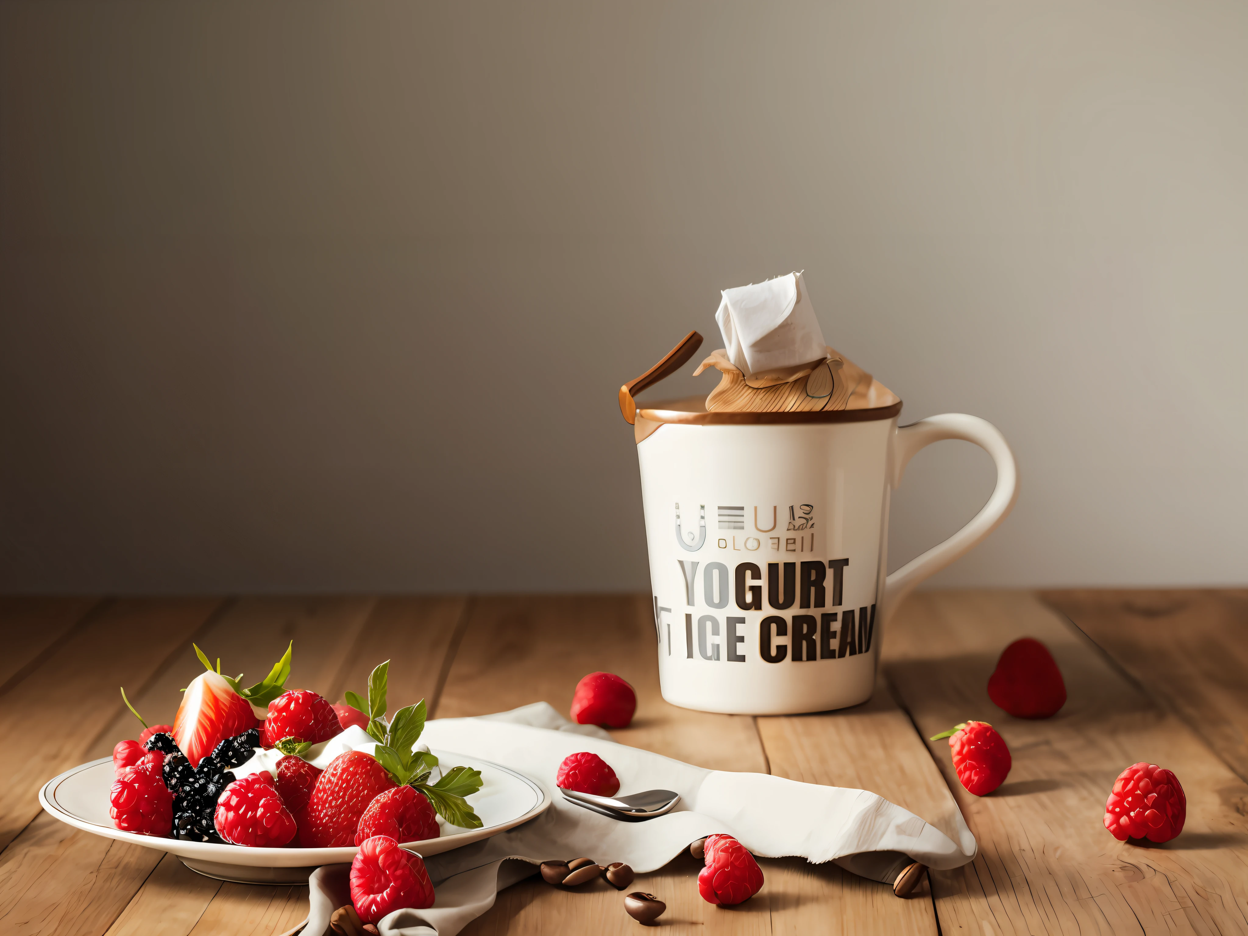 (masterpiece, best quality, high resolution, ultra_detailed:1.2),
Complex background, still life, flowers, rule of thirds,
Coffee, dessert, cream, berries, cloth