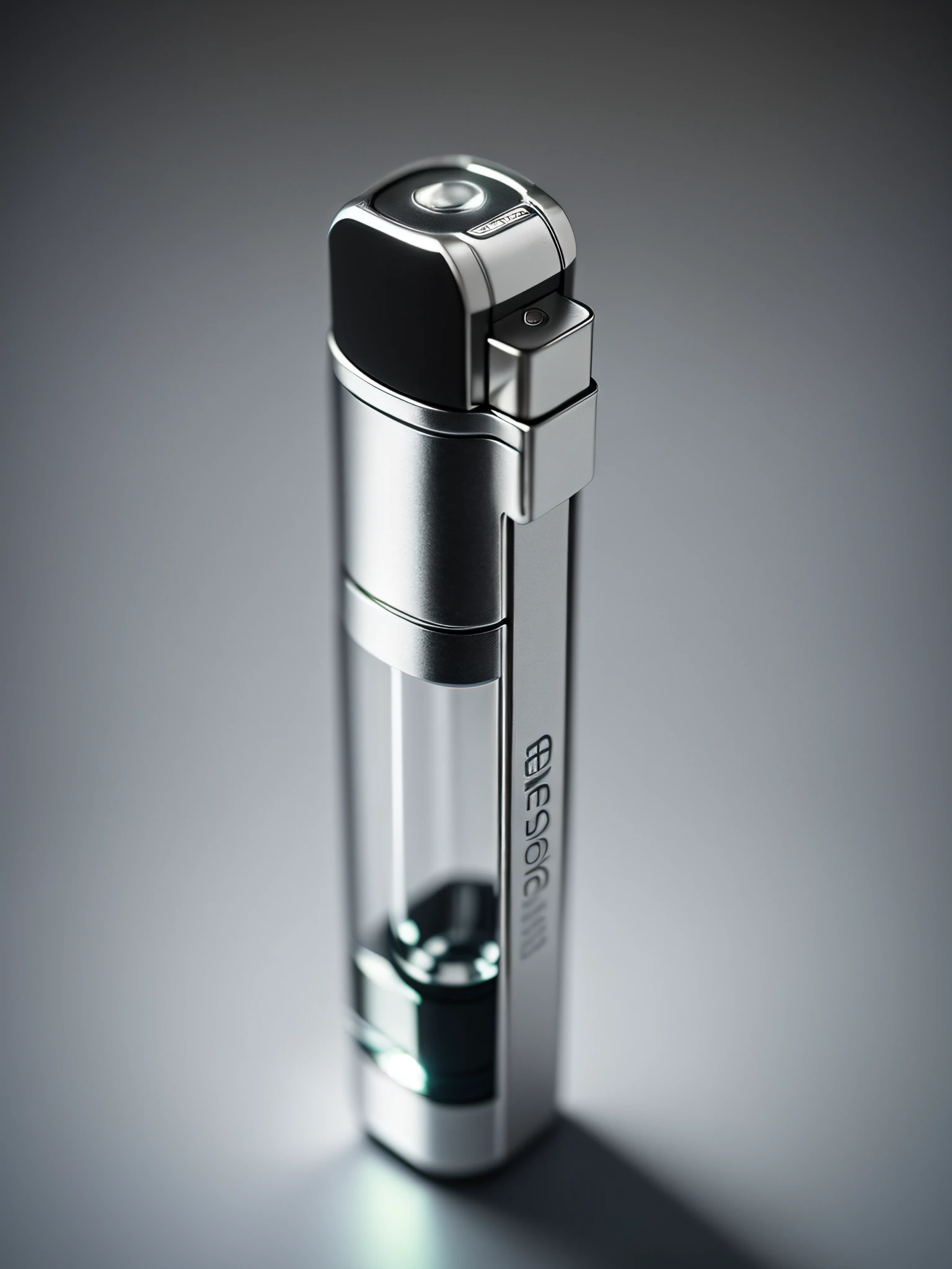 Product image of a lighter, film, edge light, 4k texture, soft cinematic light, adobe lightroom, photolab, HDR, very detailed, clear focus, soothing tones, ultra-detailed, low contrast, soft cinematic light, exposure blending, HDR,