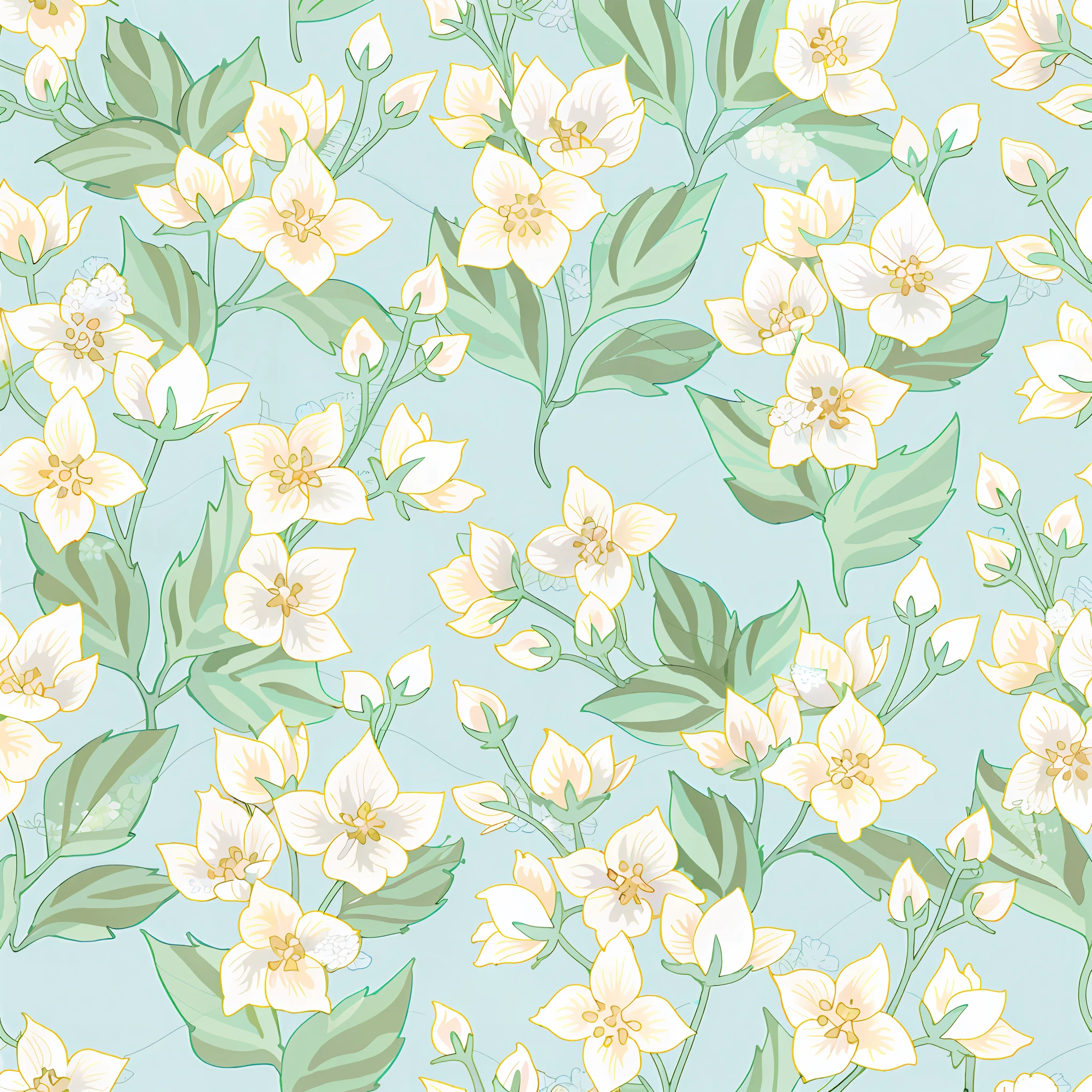 seamless floral pattern with white flowers on blue background, flowery wallpaper, background natural flower, pastel flowery background, botanical background, floral pattern, flower background, floral background, seamless pattern design, dreamy floral background, high quality desktop wallpaper, light blue pastel background, desktop background, background artwork, floral wallpaper, 1024x1024, wallpaper design