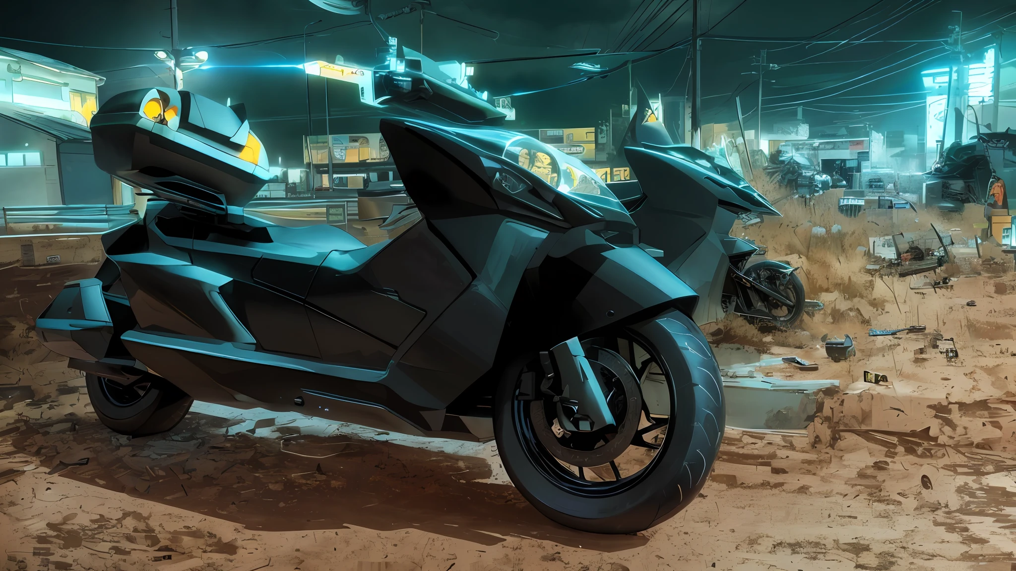 batman motorcycle with a batmobile engine and a bat - wing wing, batmobile, badass batmobile car design, futuristic motorcycle, motorcycle, batman mecha, batman, from movie batman, akira motorcycle, vehicle concept photo!!, inspired by Zack Snyder, motorcycle concept art, custom scooter, futuristic vehicles, the batman, sitting on cyberpunk motorbike