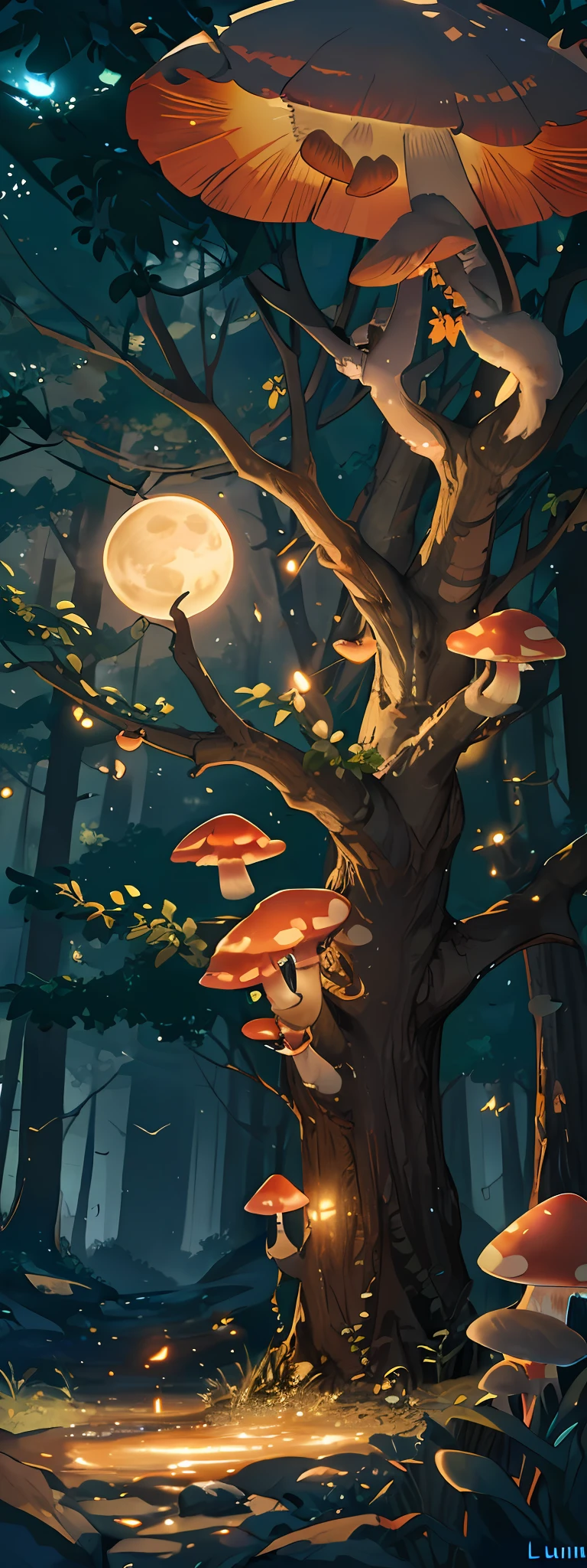 Deer with glowing body, (warm source: 1.2), (deer: 1.2), (masterpiece: 1.2), (best quality), 4K, Ultra detail, (Dynamic composition: 1.4), Highly detailed, Colorful details, Dreamy, Magical, (Solo: 1.2)