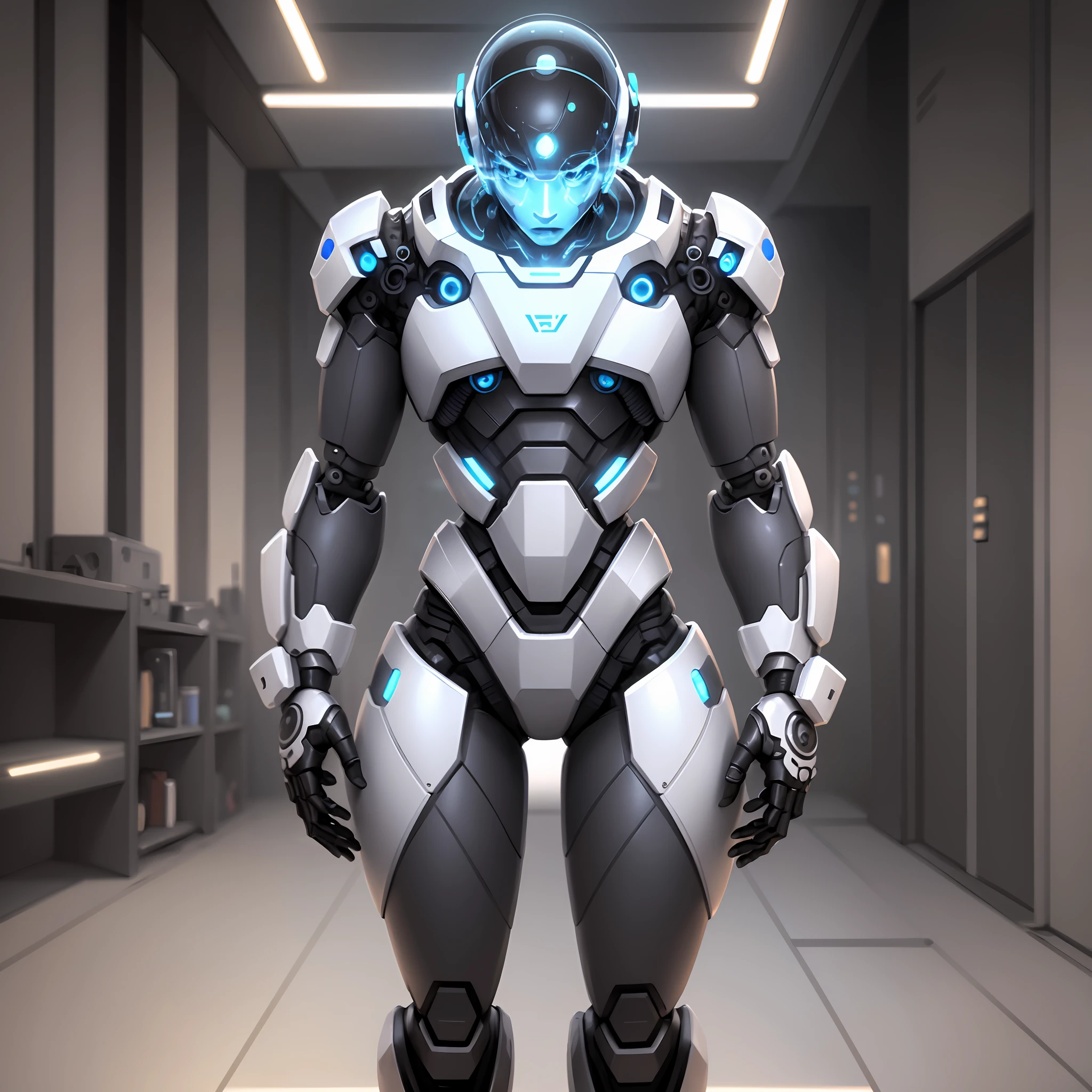 AI robot avatar: This type of image may contain the robot's head or face, Often used to represent the "intelligent" or "human" elements of AI., highres, best quality, high details, highres, best quality, high details --auto --s2