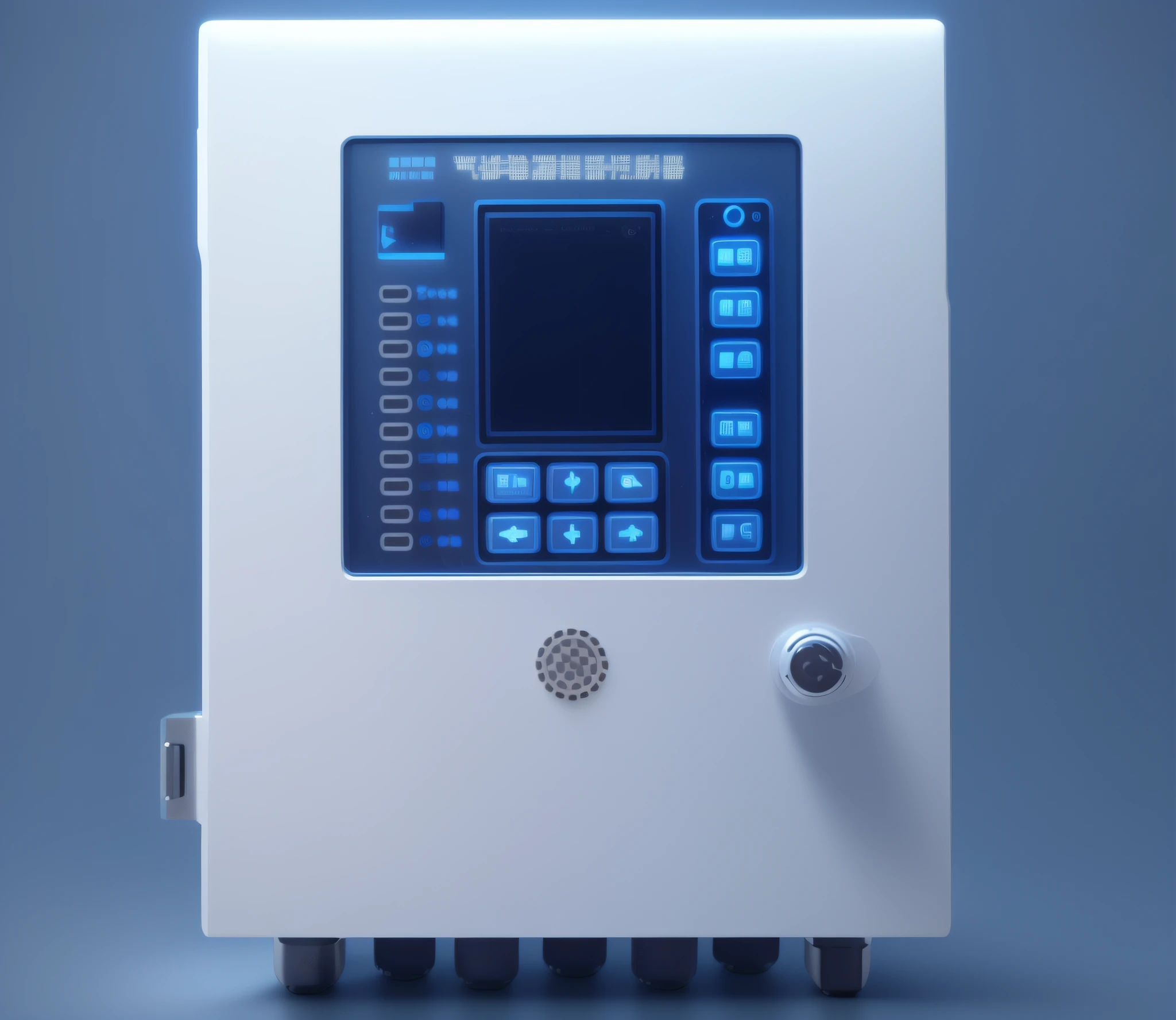 A controller icon, blue, frosted glass, transparent technology sense, industrial design, white background, studio lighting, 3D, C4D, blender, OC rederer, pinterest, dribble, high detail, 8k