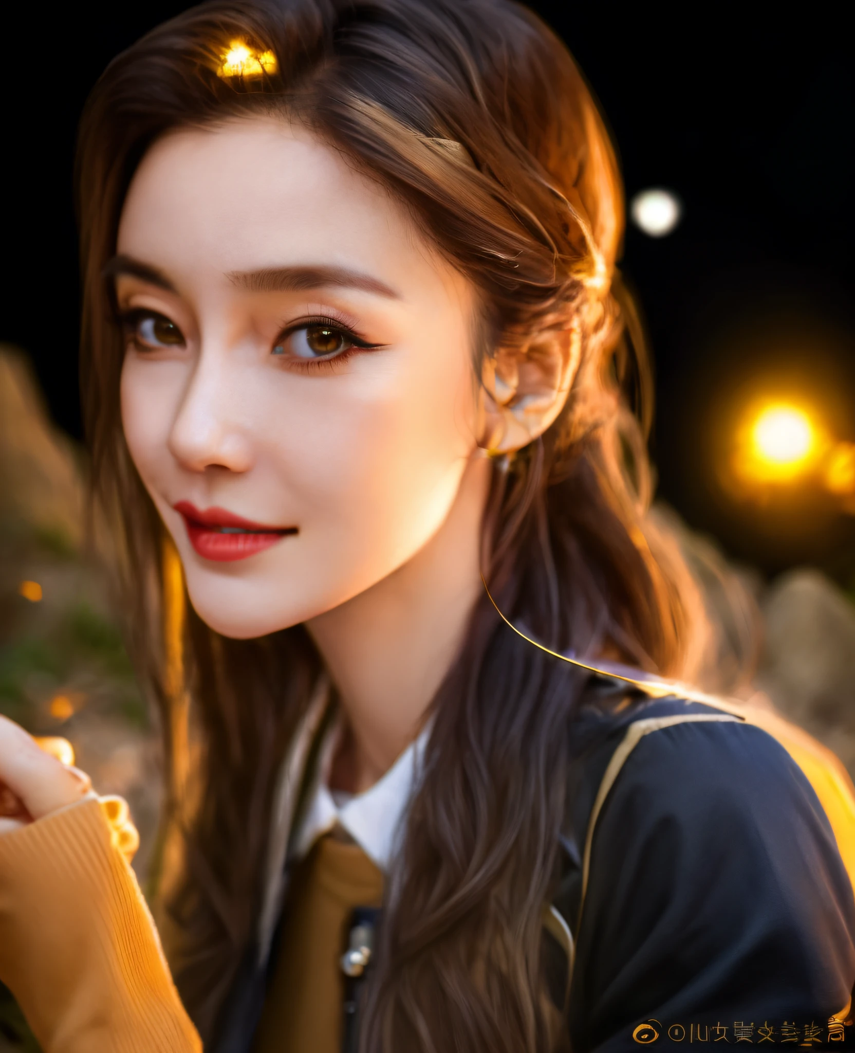 1 woman((upper body selfie, happy)), masterpiece, best quality, ultra-detailed, solo, outdoors, (night), mountains, nature, (stars, moon) cheerful, happy, backpack, sleeping bag, camping stove, water bottle, mountain boots, gloves, sweater, hat, flashlight, forest, rocks, river, wood, smoke, shadows, contrast, clear sky, analog style (look at viewer:1.2) (skin texture) (film grain:1.3), (warm hue, warm tone)
:1.2), close up, cinematic light, sidelighting, ultra high res, best shadow, RAW, upper body, old man, wearing pullover