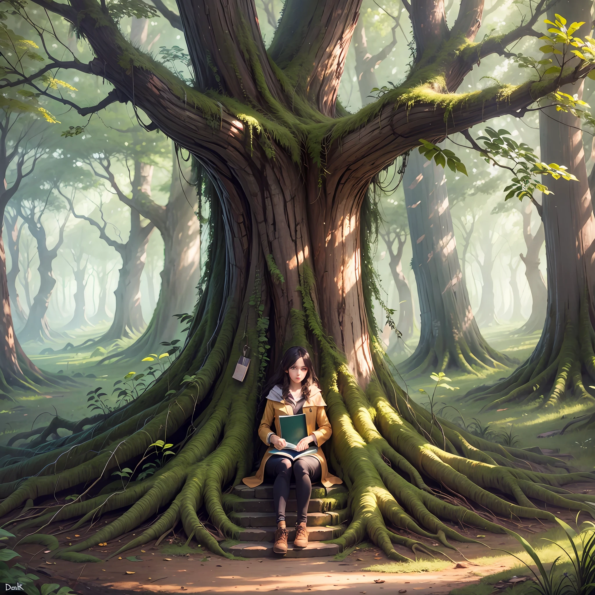 book and tree in the daek forest --auto --s2