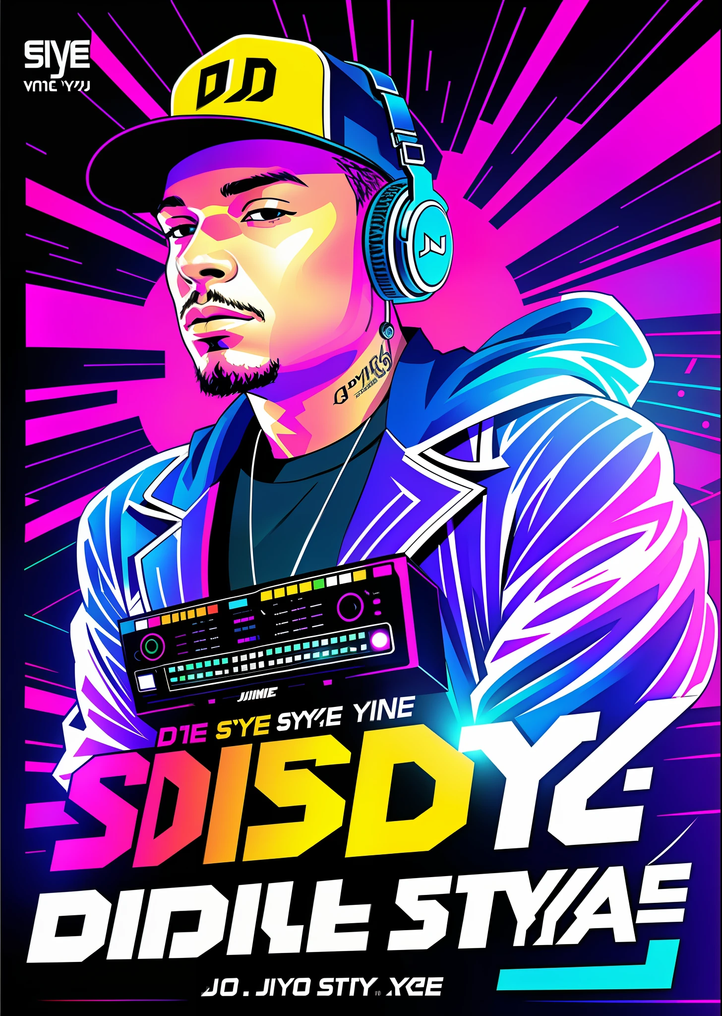 dj style logo ,written DJ Farruko,