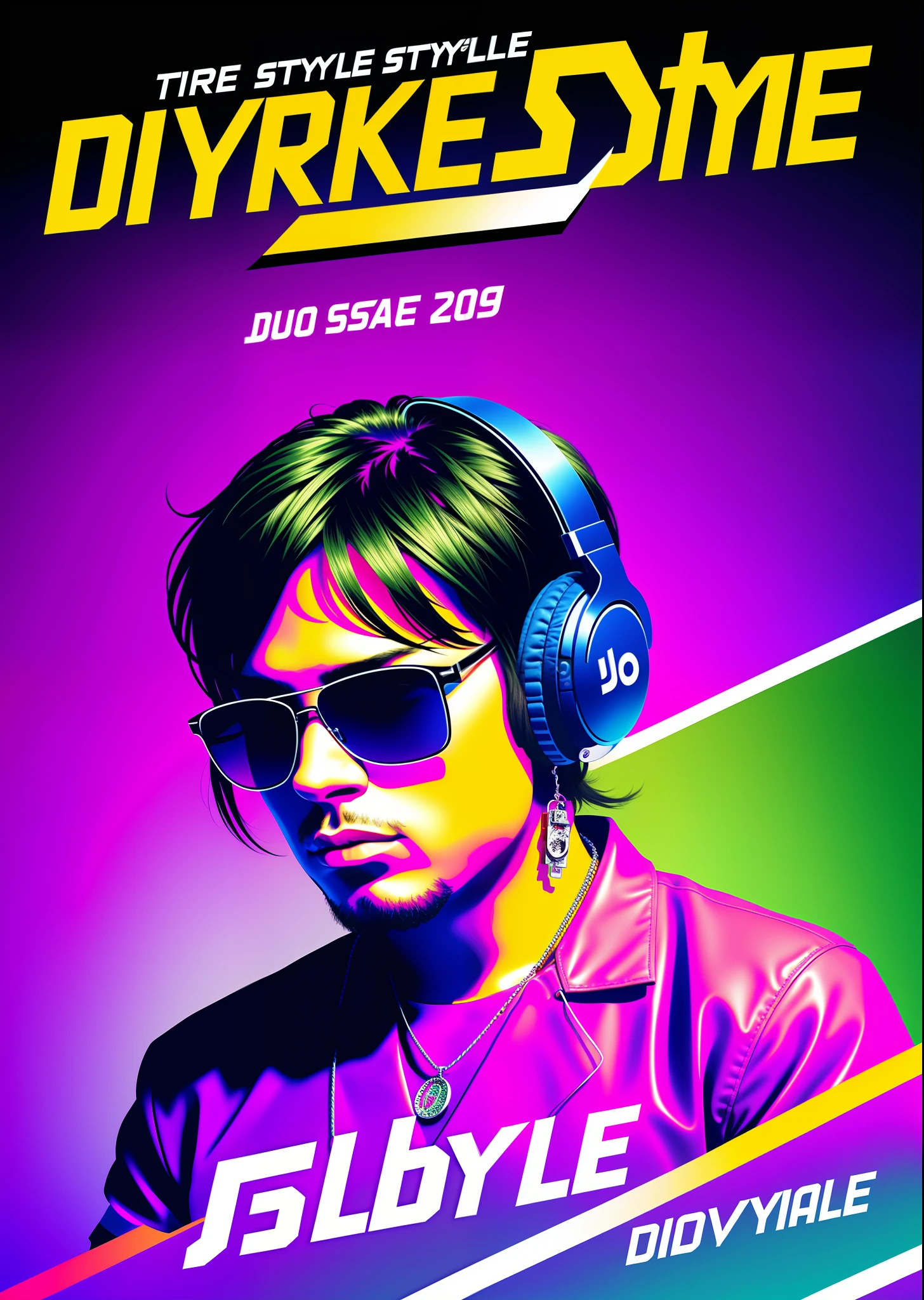 dj style logo ,written DJ Farruko,
