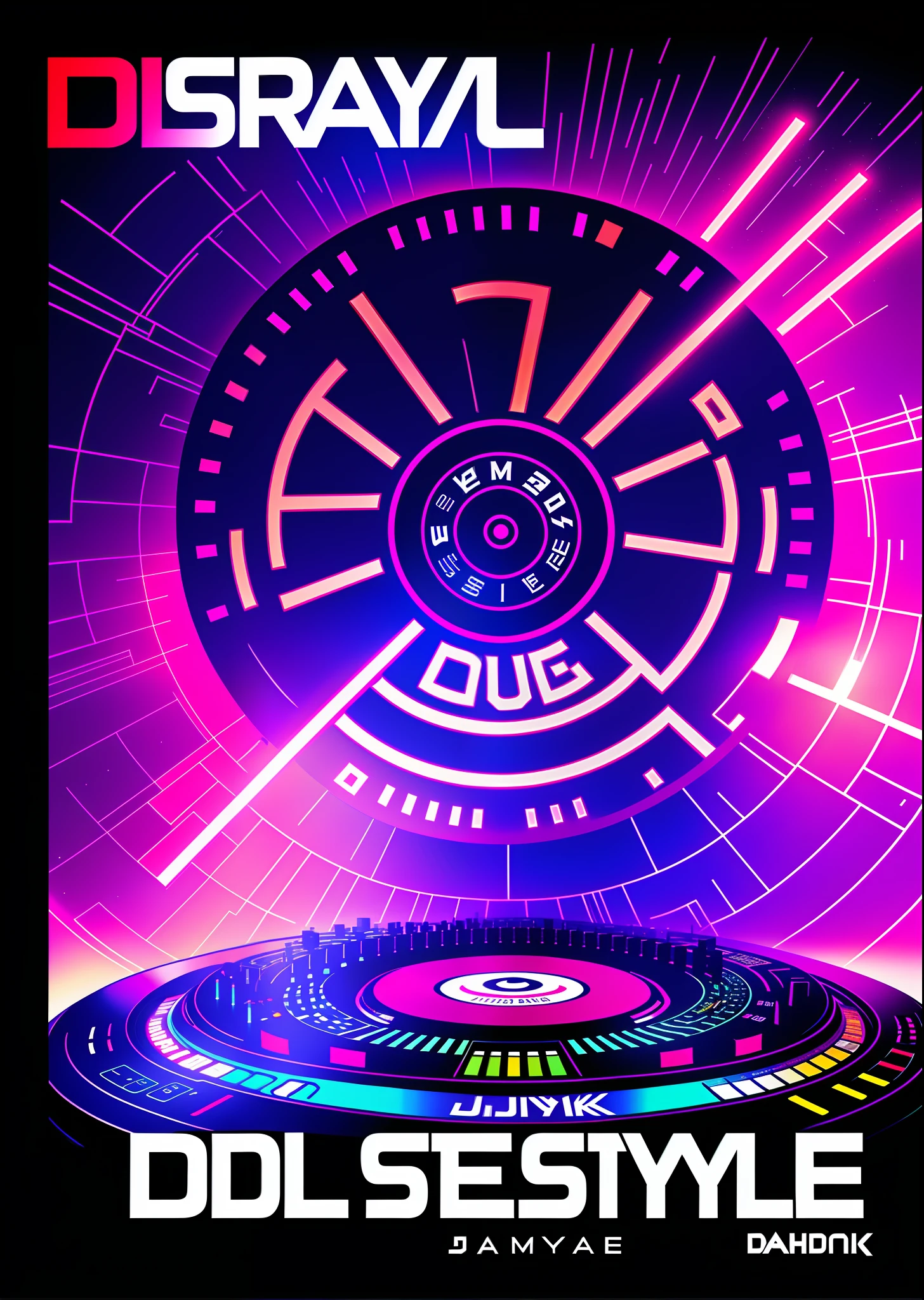dj style logo ,written DJ Farruko,