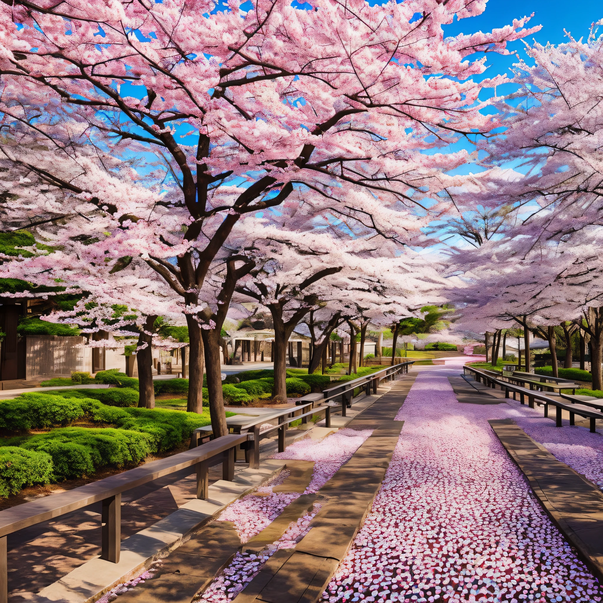 see a tree with sakura blossoms, realistic --auto --s2