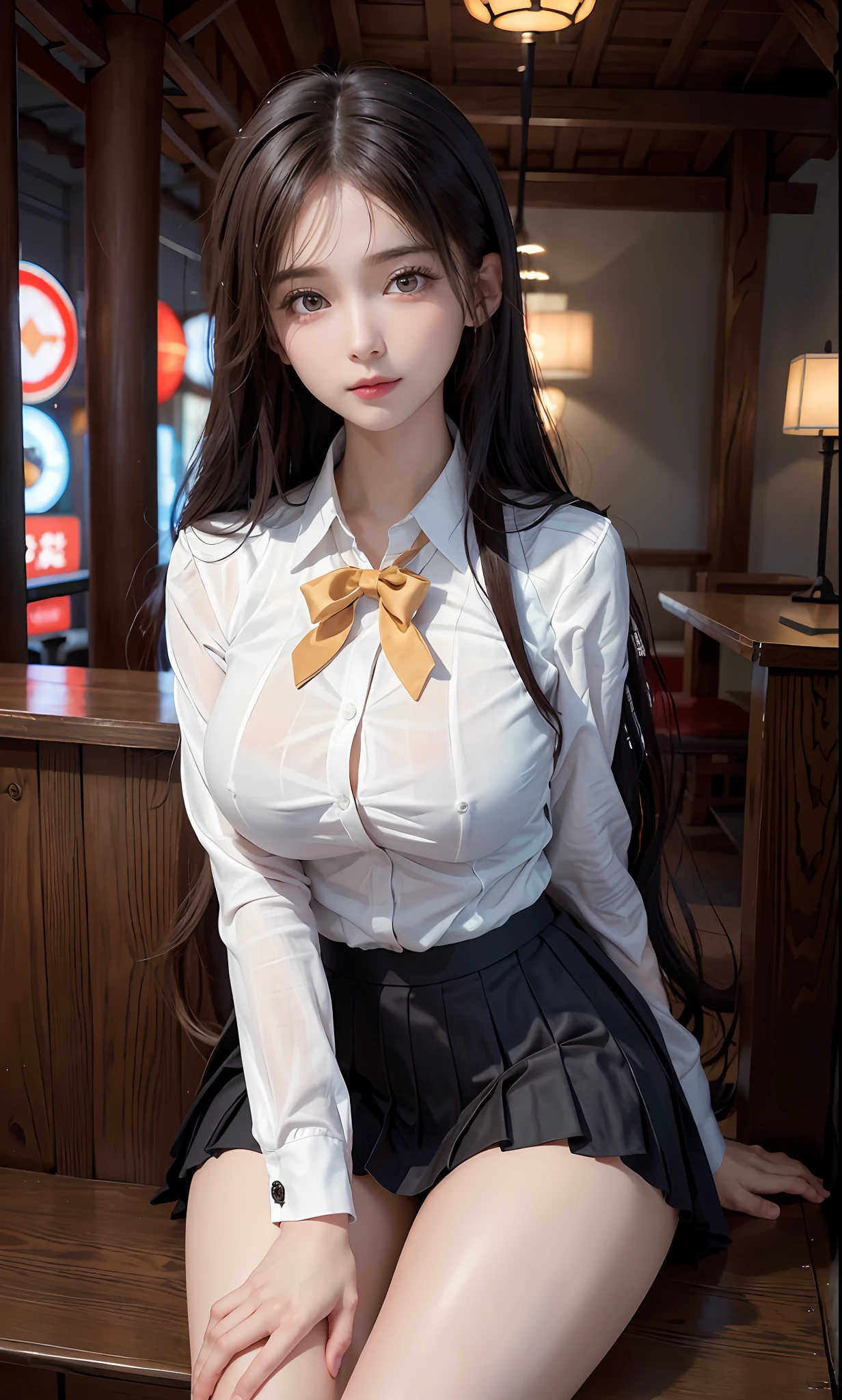 majicMIX real, (raw picture:1.2), (photorealistic:1.4), beautiful detailed girl, highly detailed eyes and face, beautiful detailed eyes, ridiculous, incredibly ridiculous, huge file size, ultra detailed, high resolution, highly detailed, best quality, masterpiece, kemomimi, ((Japan girls' high school uniform)), illustration, very detailed, cg, unification, 8k wallpaper, fantastic, fine detail, highly detailed cg uniform 8k wallpaper, light on face, movie lighting, 16 year old girl, frontal, (((dynamic pose))), (camel toe), (half), (knee bending leg sitting)), pleated skirt, blazer