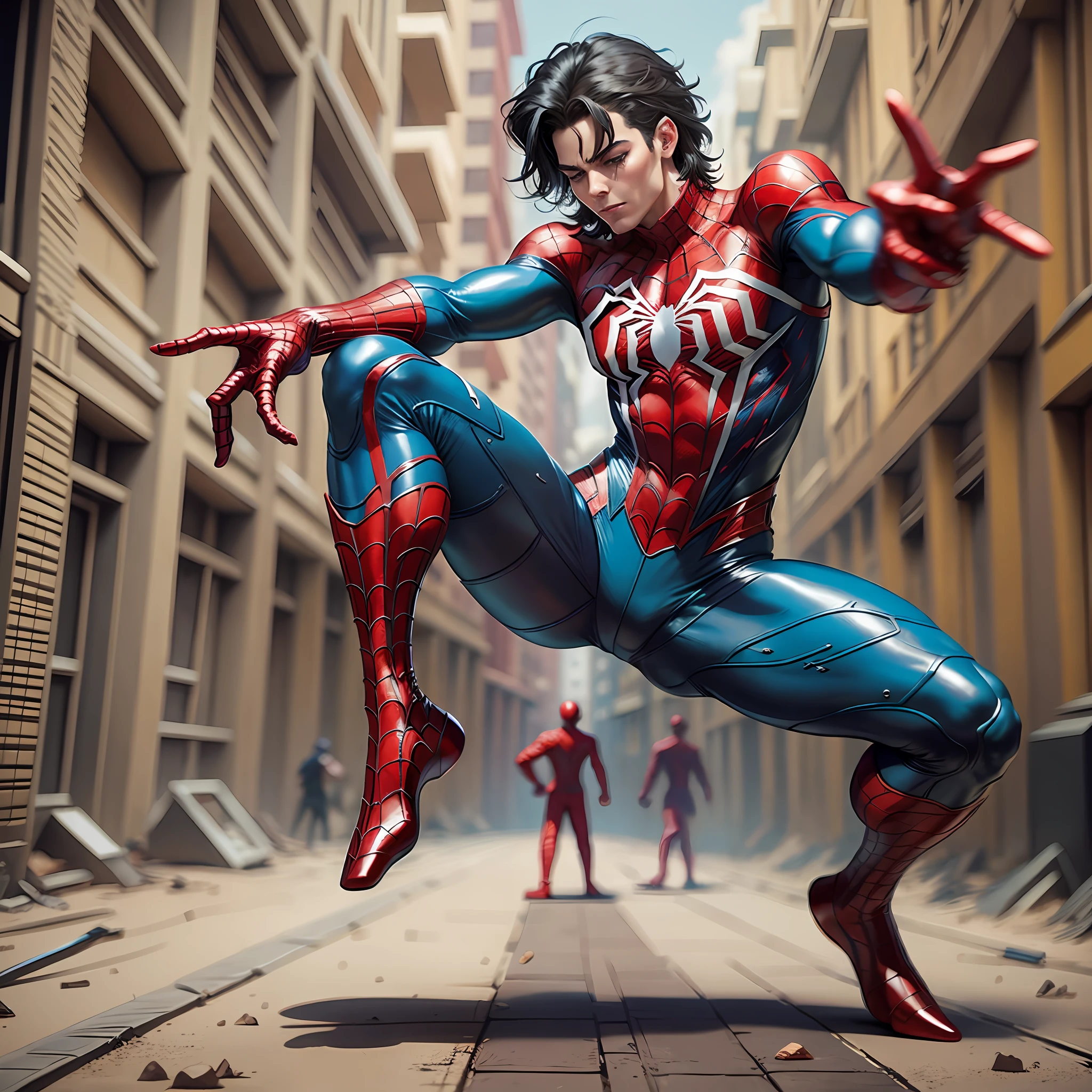 Spider-Man dressed as Michael Jackson Dancing --auto --s2