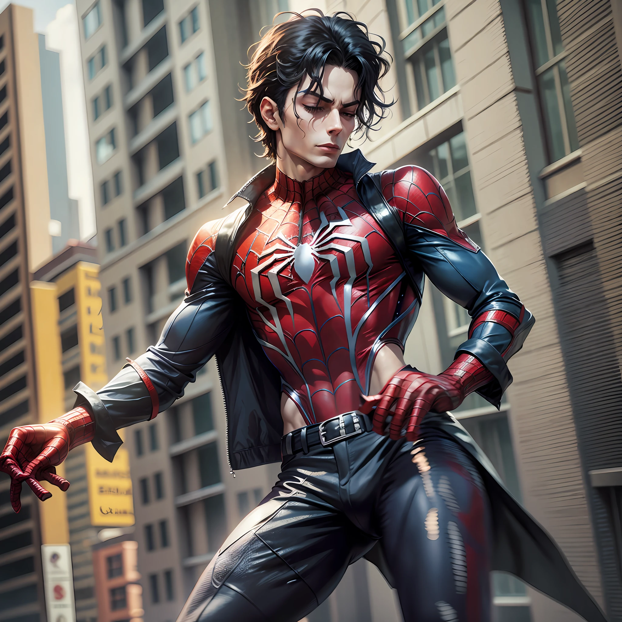 Spider-Man dressed as Michael Jackson Dancing --auto --s2