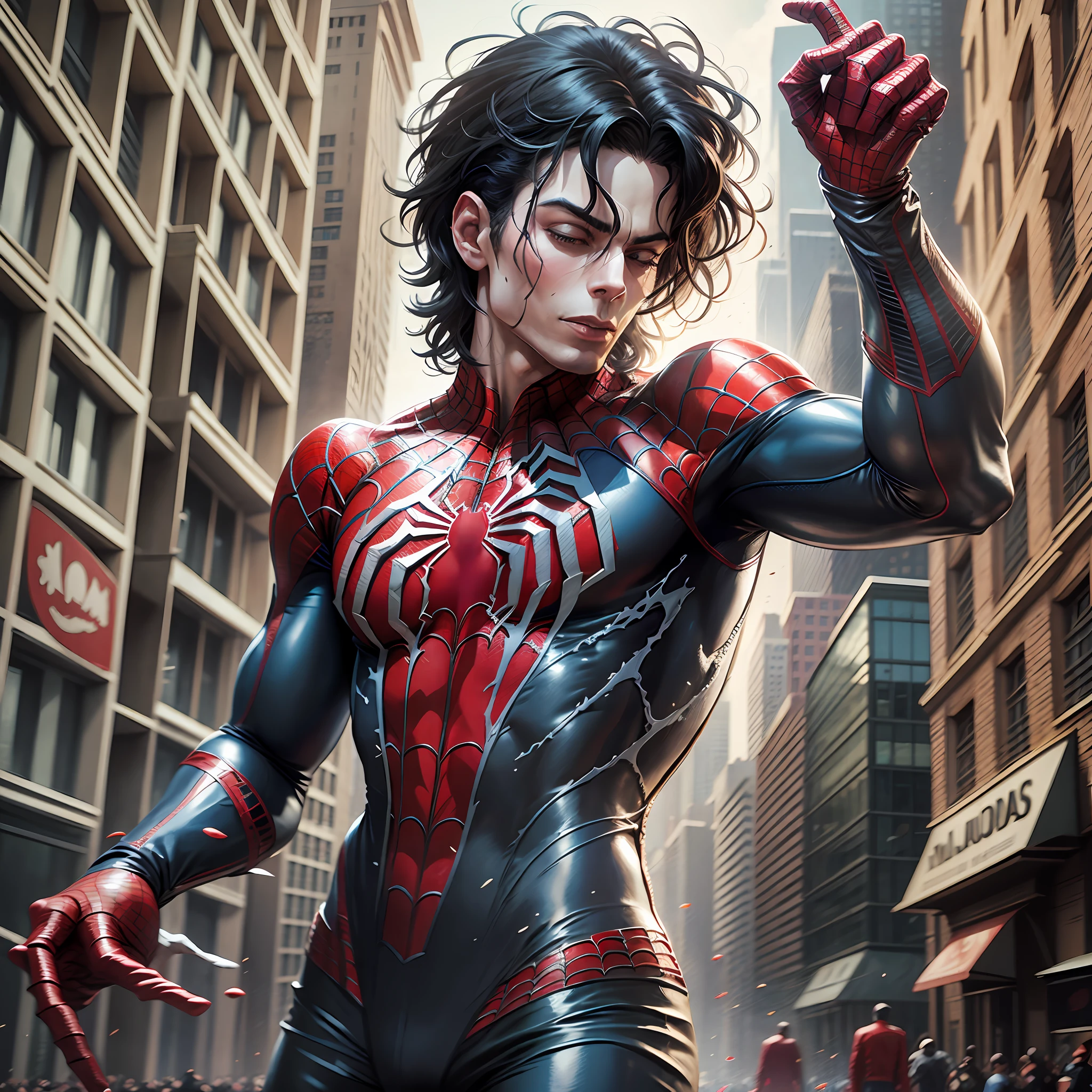 Spider-Man dressed as Michael Jackson Dancing --auto --s2