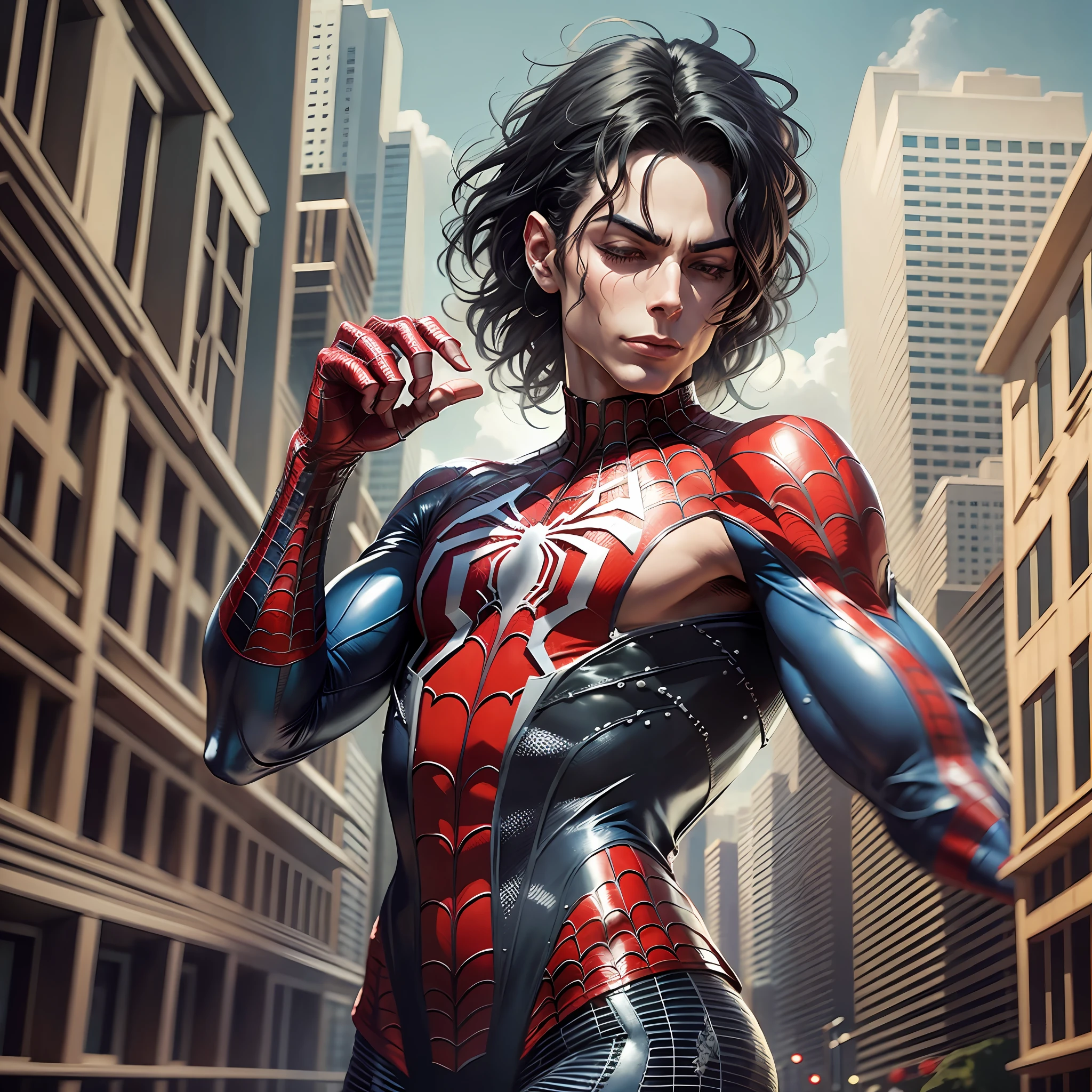 Spider-Man dressed as Michael Jackson Dancing --auto --s2