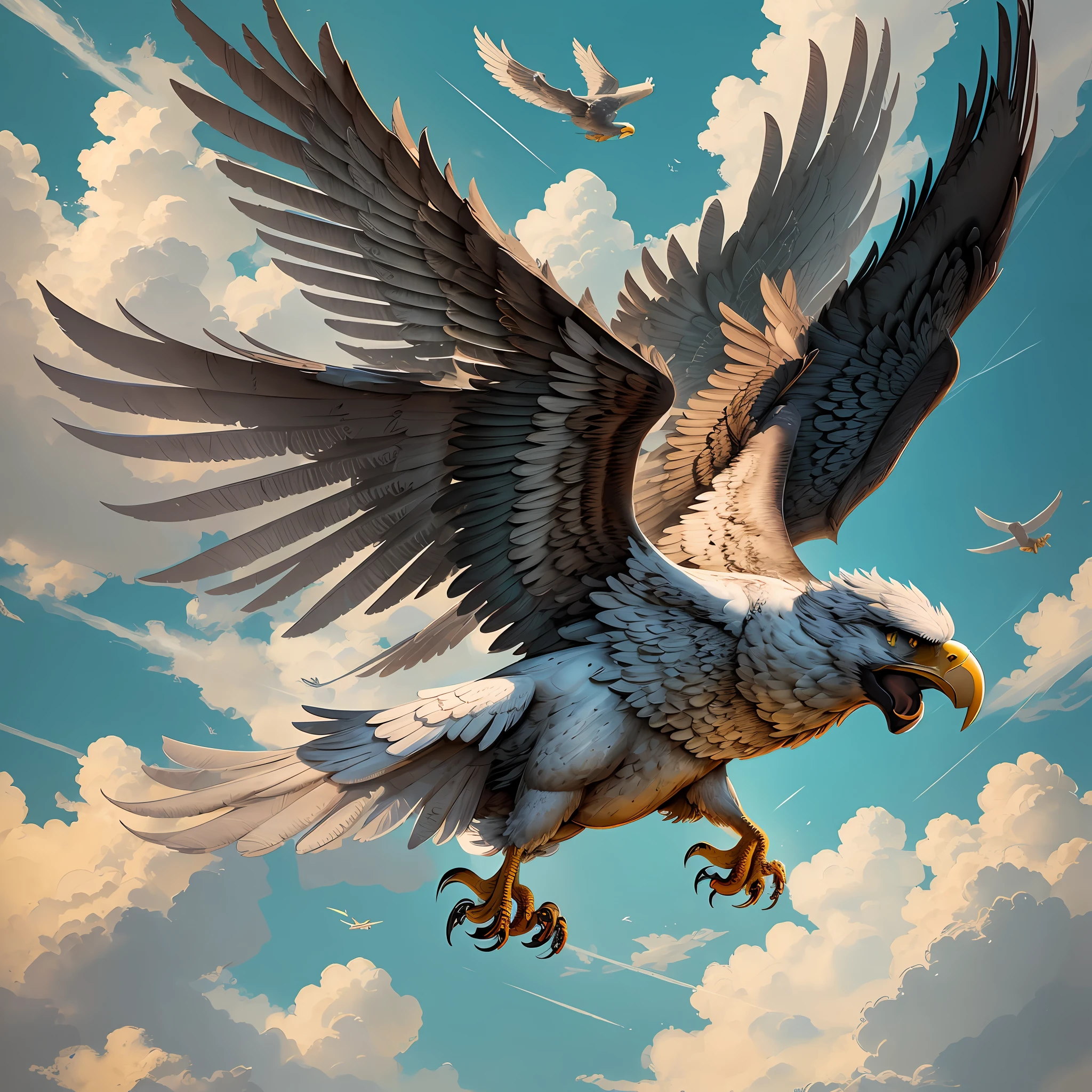 Create a flying Ferrari with eagle wings --auto --s2