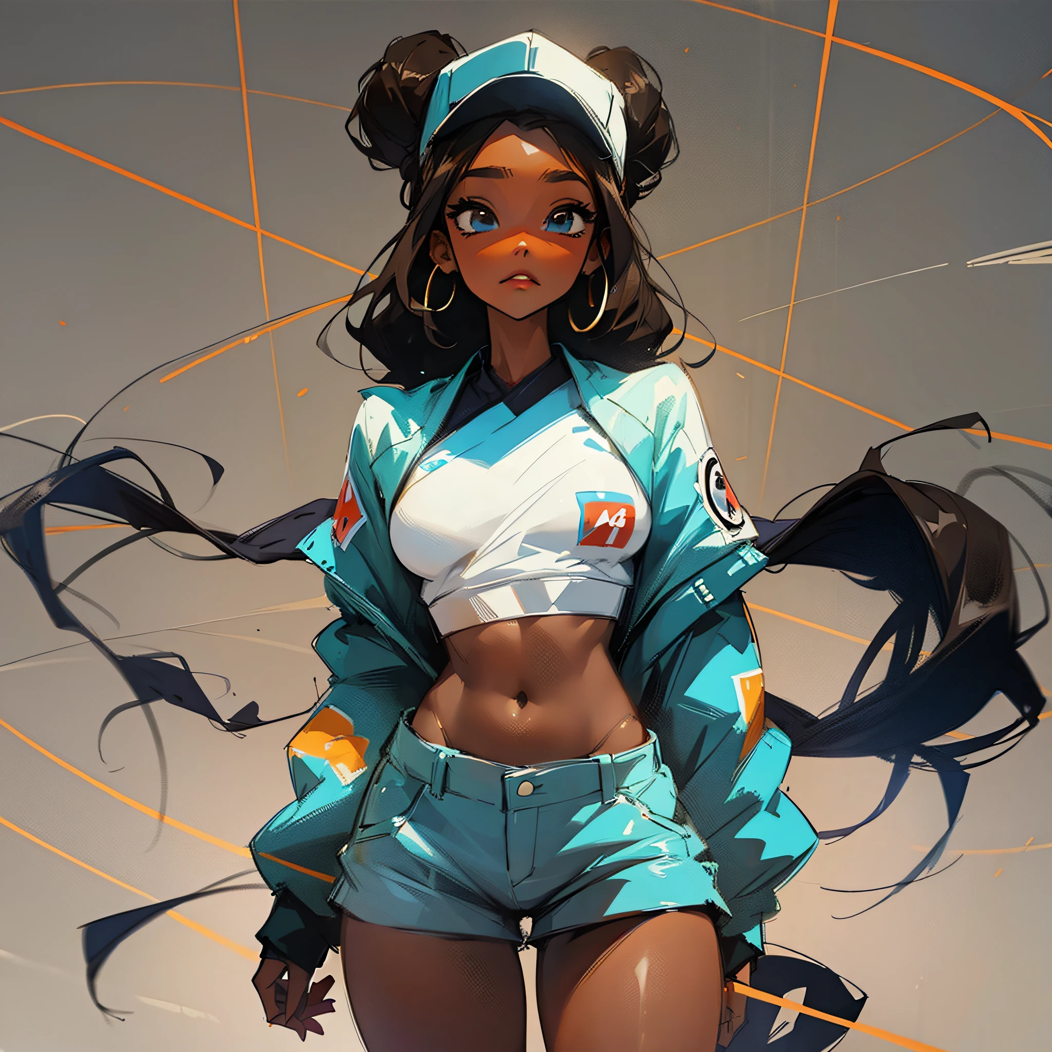 hip hop, girl, dark skin, anime --auto --s2