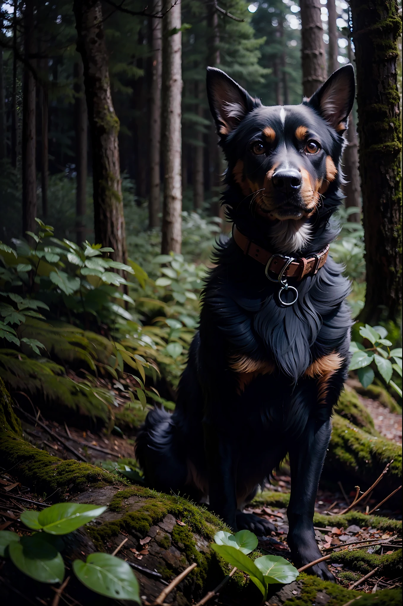Dog in the forest