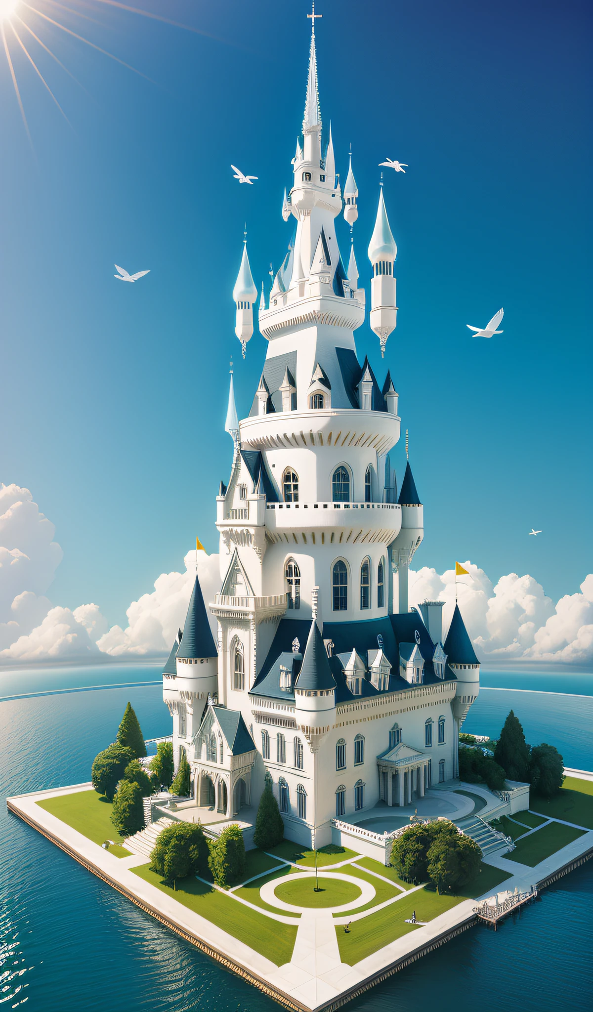 White Flying Glass Castle