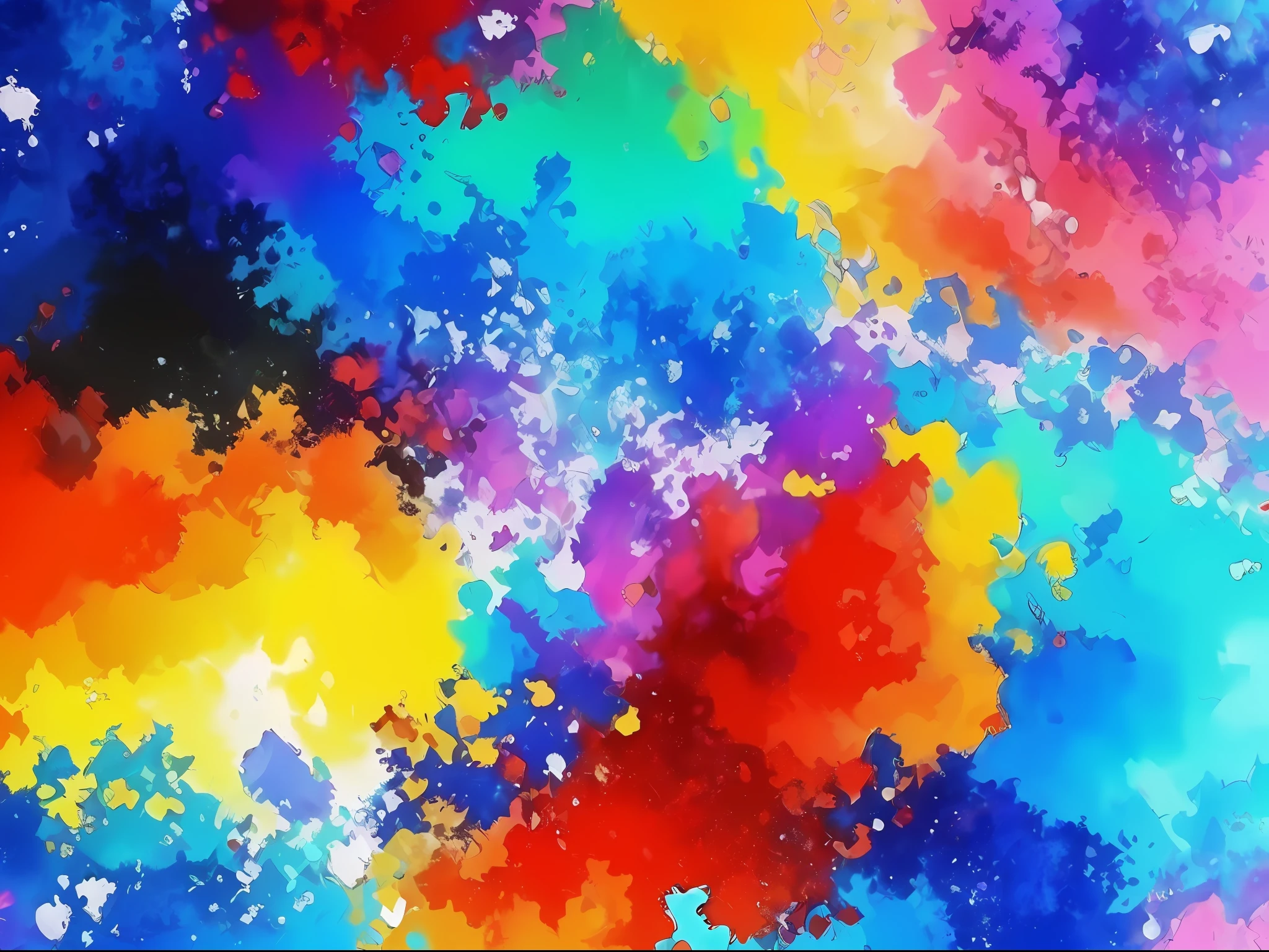 (Best quality, 8k, Masterpiece :1.3, wallpaper:1.3), abstract, water color painting, messy lines, brush stroke, colorful