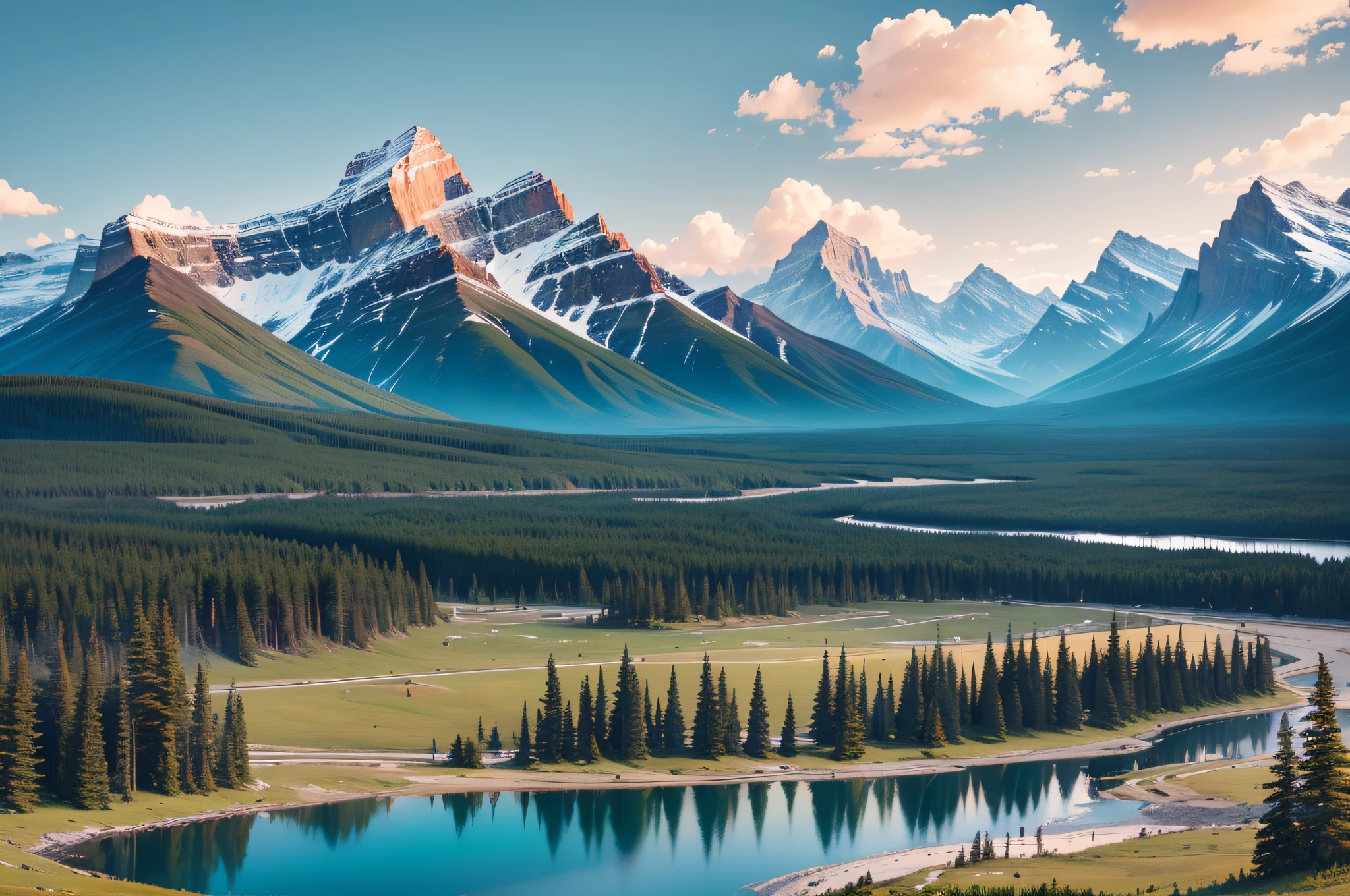 Three Sisters Mountains, Canmore, Alberta --auto --s2