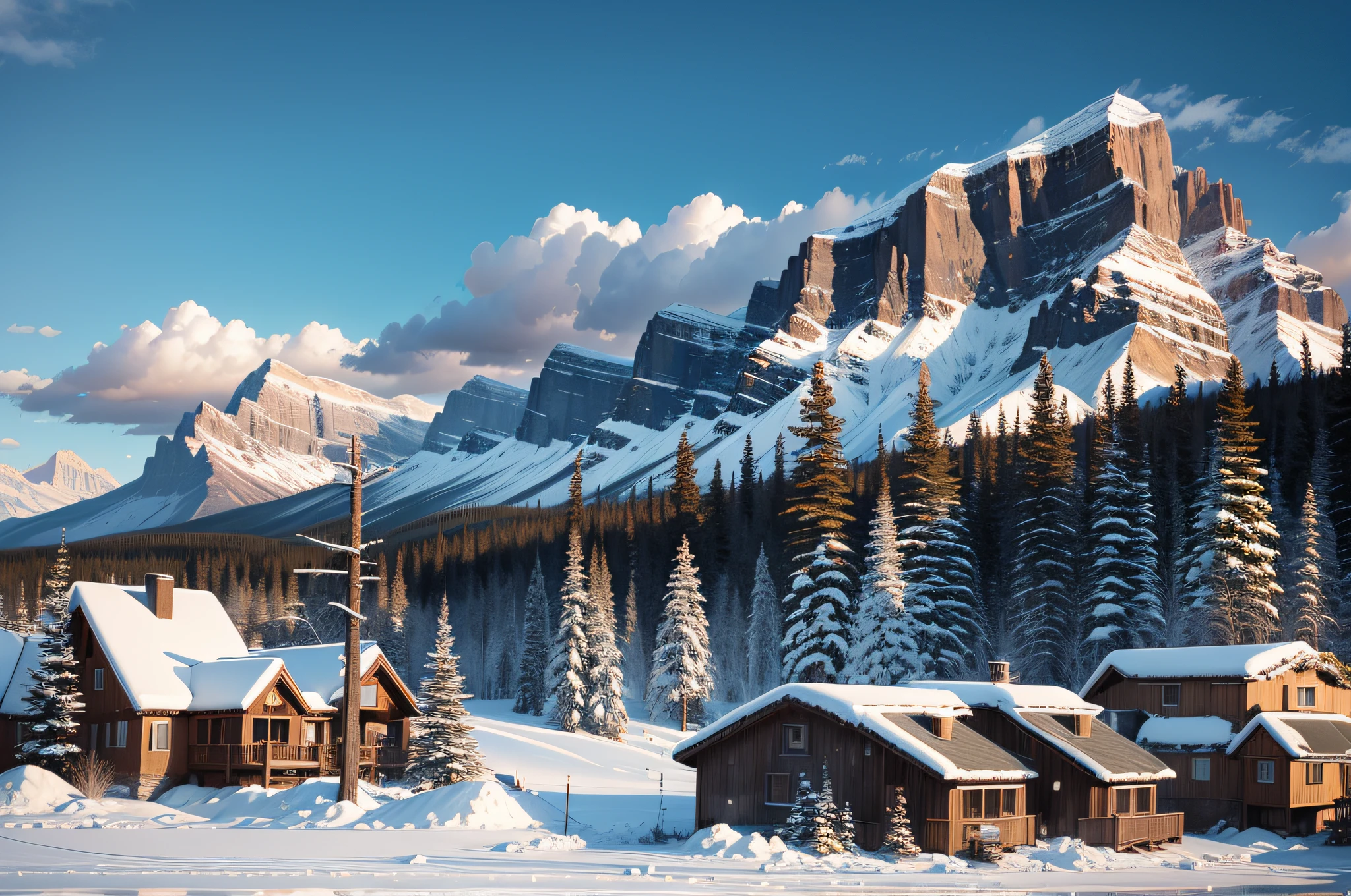 Three Sisters Mountains, Canmore, Alberta --auto --s2