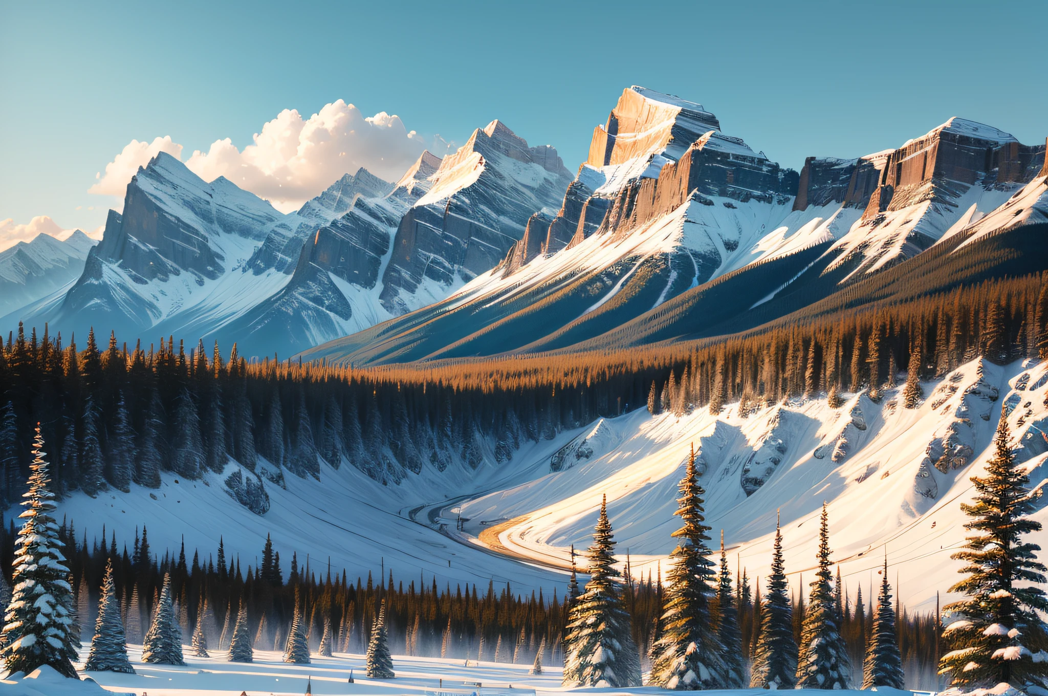 Three Sisters Mountains, Canmore, Alberta --auto --s2