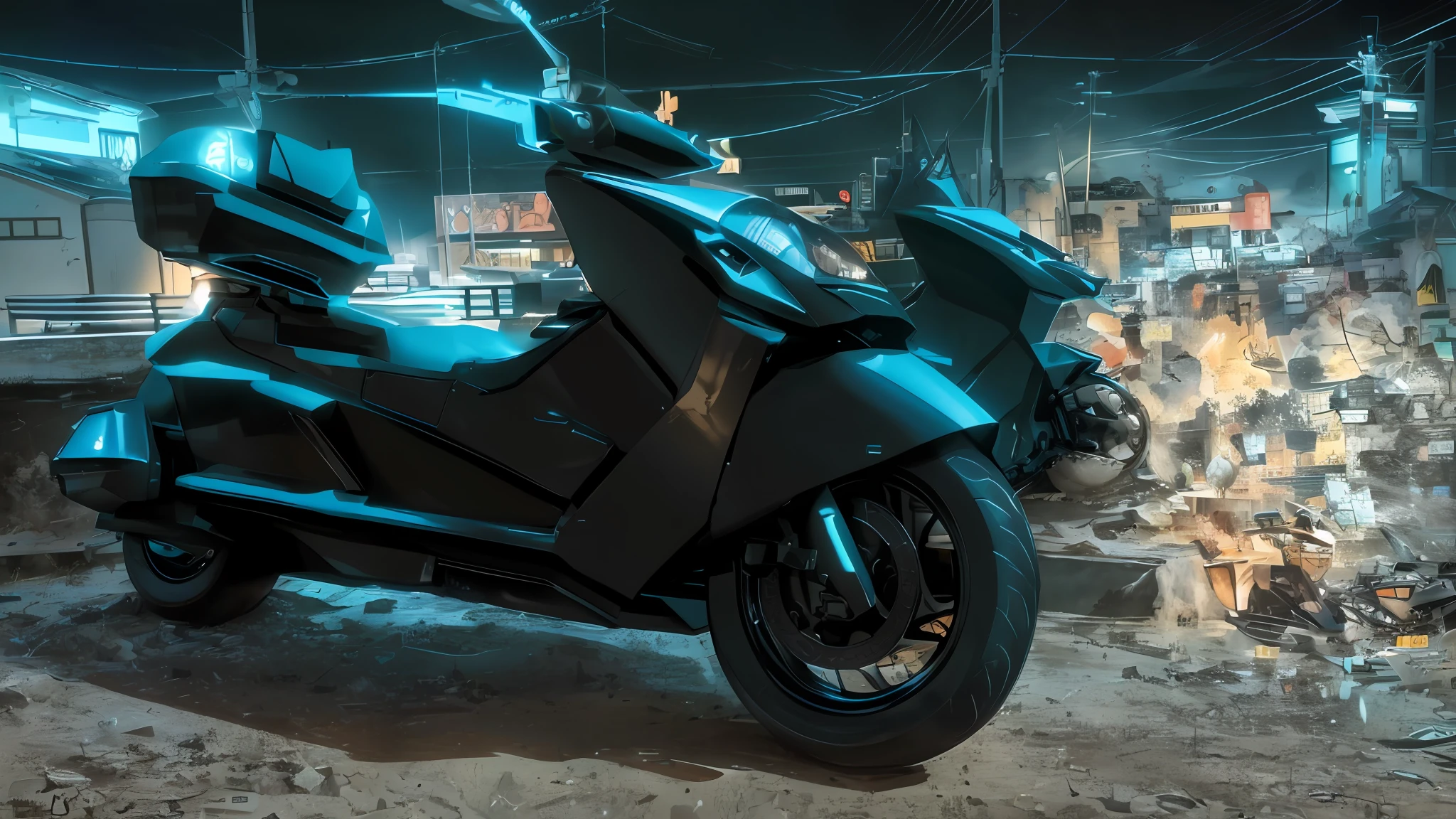 batman motorcycle with a batmobile engine and a bat - wing wing, batmobile, badass batmobile car design, futuristic motorcycle, motorcycle, batman mecha, batman, from movie batman, akira motorcycle, vehicle concept photo!!, inspired by Zack Snyder, motorcycle concept art, custom scooter, futuristic vehicles, the batman, sitting on cyberpunk motorbike