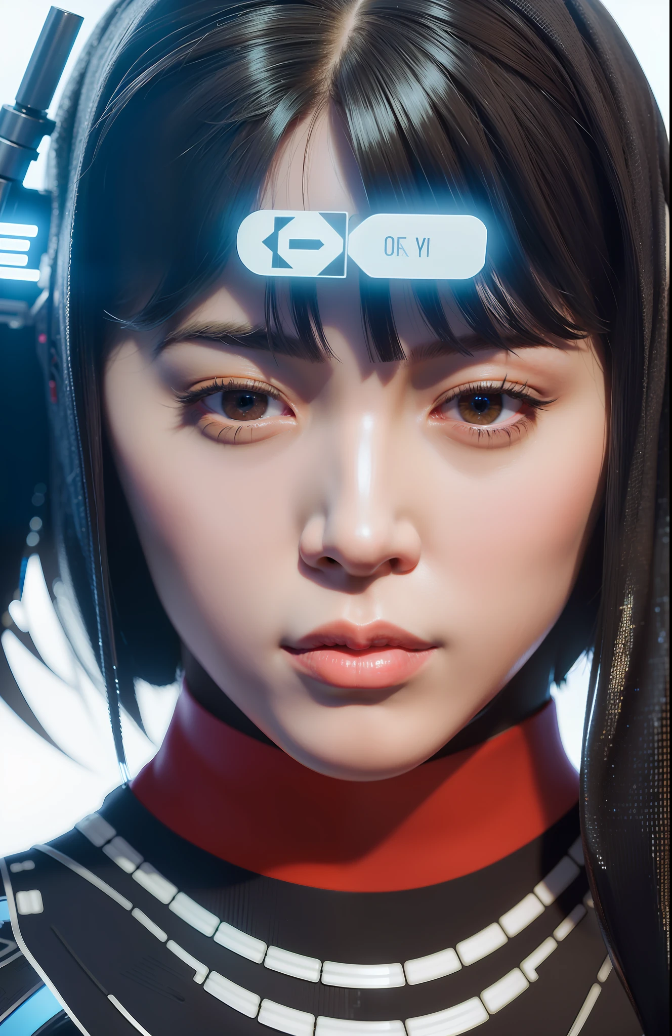 complex 3d render android face ultra detailed beautiful china profile woman, cyborg, robot part, 150 mm, beautiful studio soft light, edge light, vivid detail, fancy cyberpunk, lace, hyperrealistic, anatomy, muscles, electric wires, microchips, elegant, beautiful background, octane render, HR Giger style, 8k, top quality, masterpiece, illustration, smooth and beautiful, highly detailed, CG, unity, wallpaper, (realistic, photo-realistic: 1.37), excellent, detail refined, masterpiece, top quality, official art, highly detailed, absurd CG unity 8k wallpaper, absurd, robot, silver halmet, full body, sitting