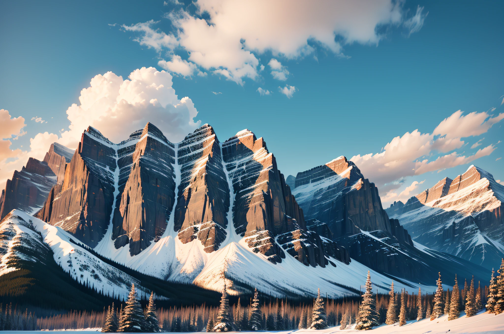 Three Sisters Mountains, Canmore, Alberta --auto --s2