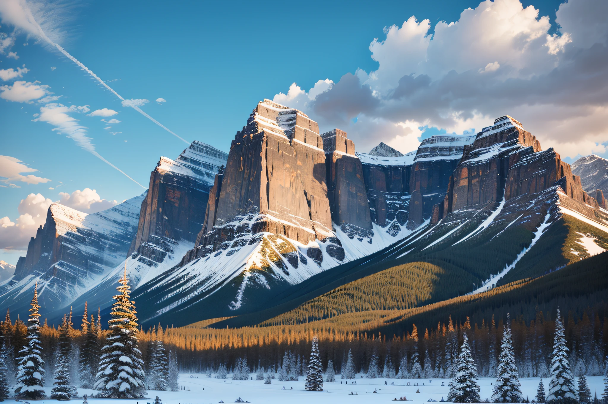 Three Sisters Mountains, Canmore, Alberta --auto --s2