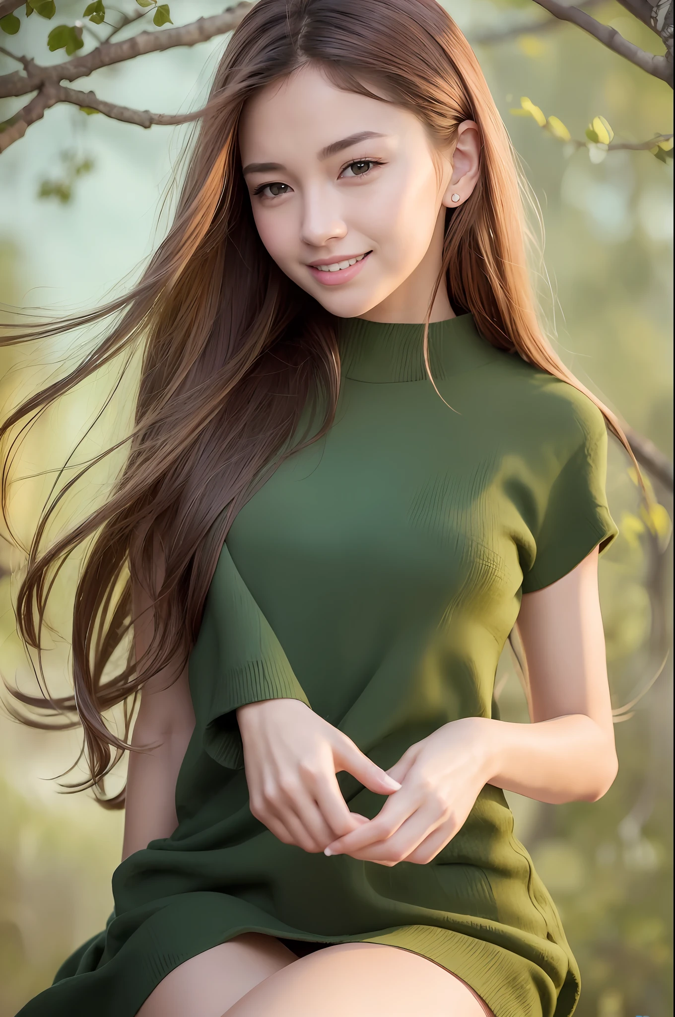 (8K, Best Quality, Masterpiece: 1.2), (Realistic, Photorealistic: 1.37), Super Detail, 1 Girl, Cute, Solo, (Redness of the Nose), (Smile: 1.15), (Mouth Closed) Small, Beautiful Eyes, (Long Hair: 1.2), Floating Hair Novafrog style, upper body,,