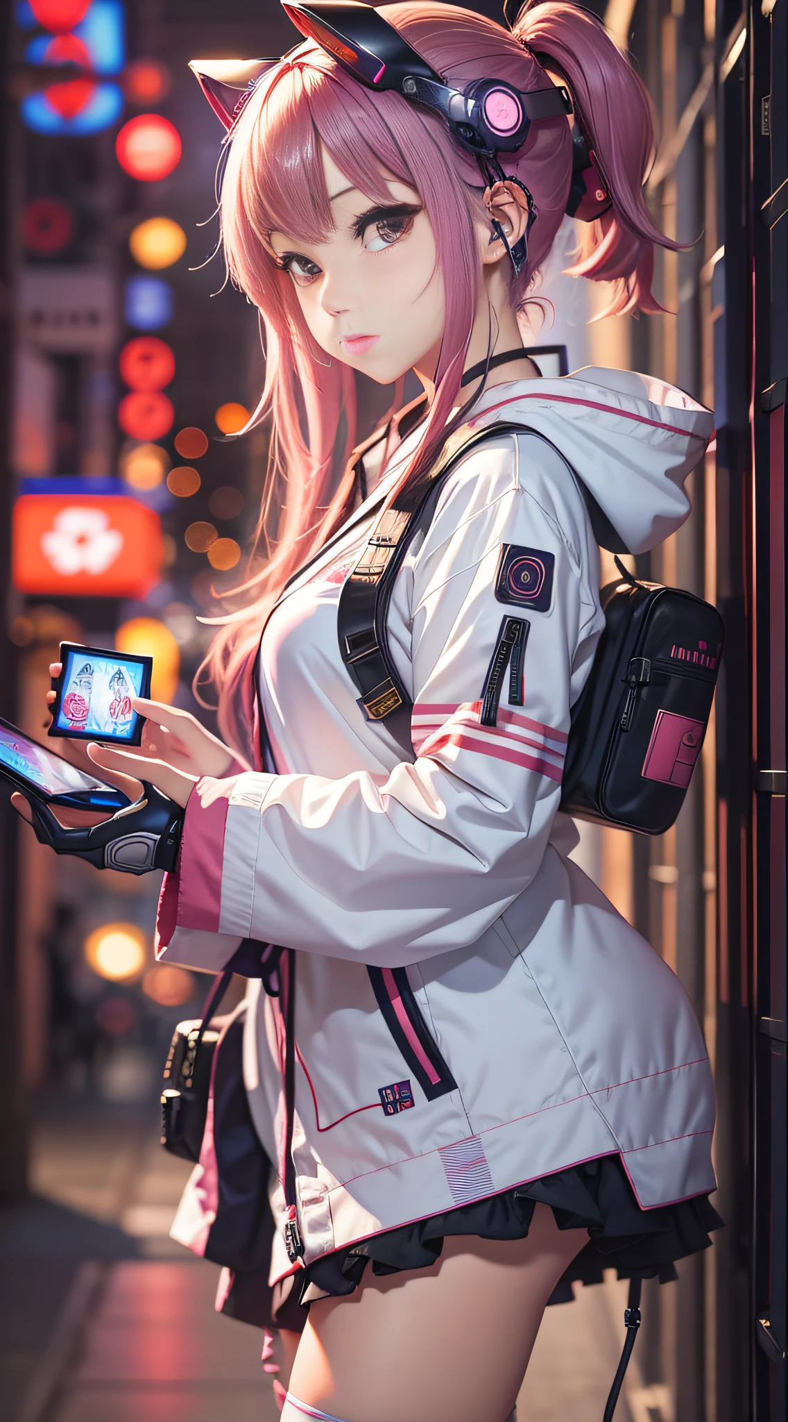Japanese, cute, cyber, girl, cool, HD, 4K --auto --s2