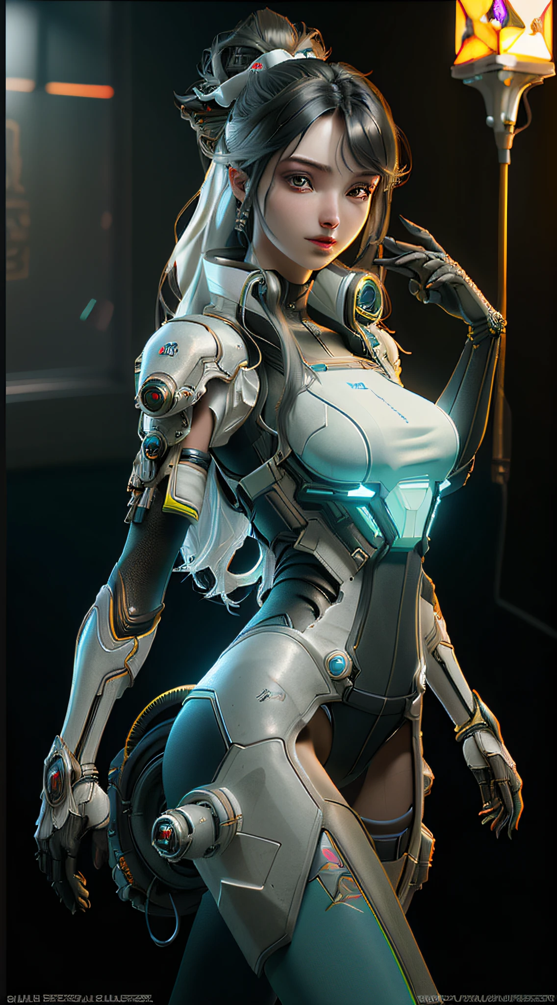 ((Best quality)), ((masterpiece)), (detailed:1.4), 3D, an image of a beautiful cyberpunk female,HDR (High Dynamic Range),Ray Tracing,NVIDIA RTX,Super-Resolution,Unreal 5,Subsurface scattering,PBR Texturing,Post-processing,Anisotropic Filtering,Depth-of-field,Maximum clarity and sharpness,Multi-layered textures,Albedo and Specular maps,Surface shading,Accurate simulation of light-material interaction,Perfect proportions,Octane Render,Two-tone lighting,Wide aperture,Low ISO,White balance,Rule of thirds,8K RAW,