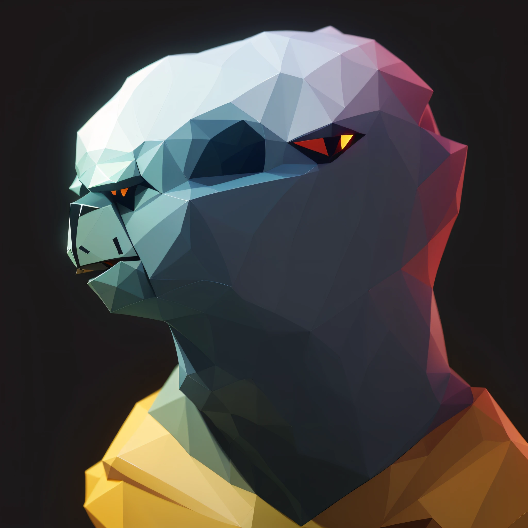 there is a cartoon character that is wearing a yellow shirt, low polygon, discord profile picture, 2 d low polygon art, low-poly, low - poly, anthropomorphic sloth, low poly, lowpoly, low - poly aliased, high quality lowpoly art, super detailed color lowpoly art, varguyart style, low poly art
