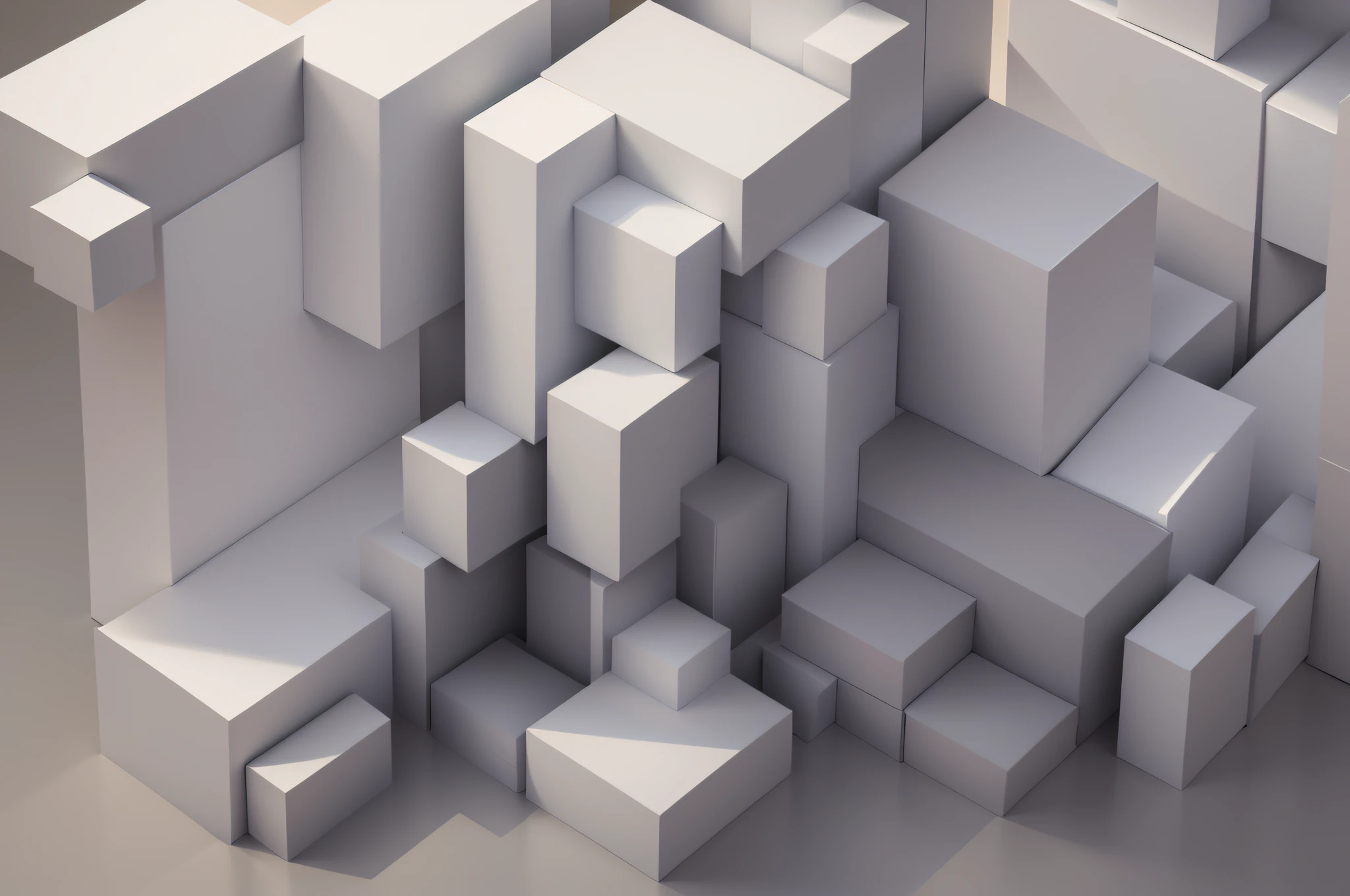 Random shifted white cube boxes block background wallpaper banner with copy space --auto --s2