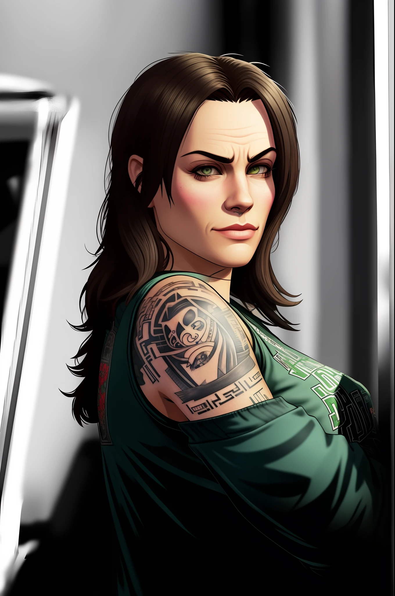 Portrait, tattoo 2, GTAV style