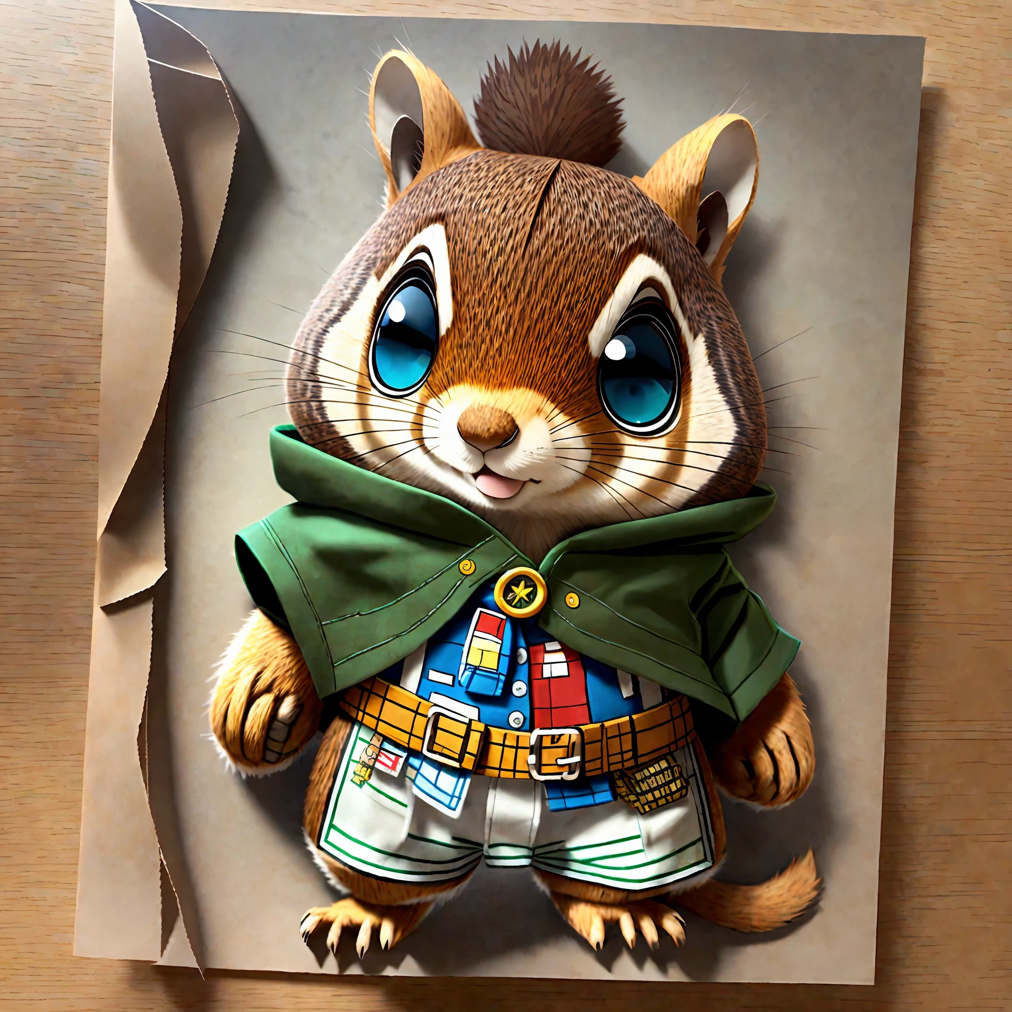 Create for me squirrel with the clothes of the little avengers --auto --s2