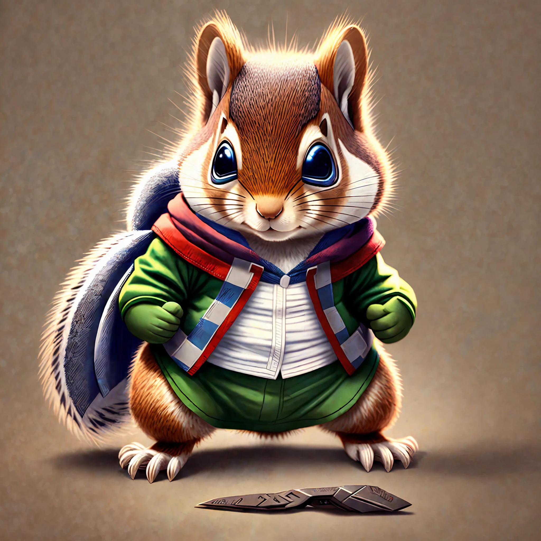 Create for me squirrel with the clothes of the little avengers --auto --s2