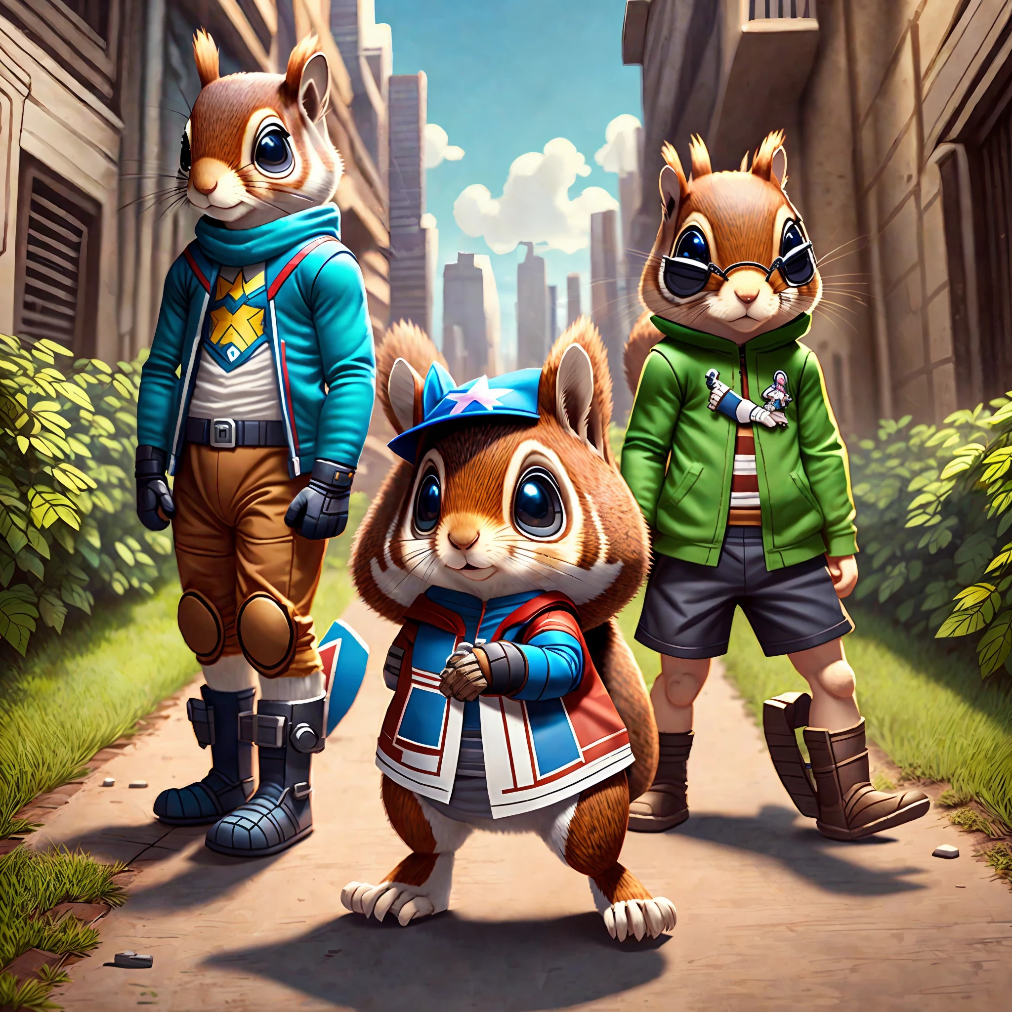 Create for me squirrel with the clothes of the little avengers --auto --s2