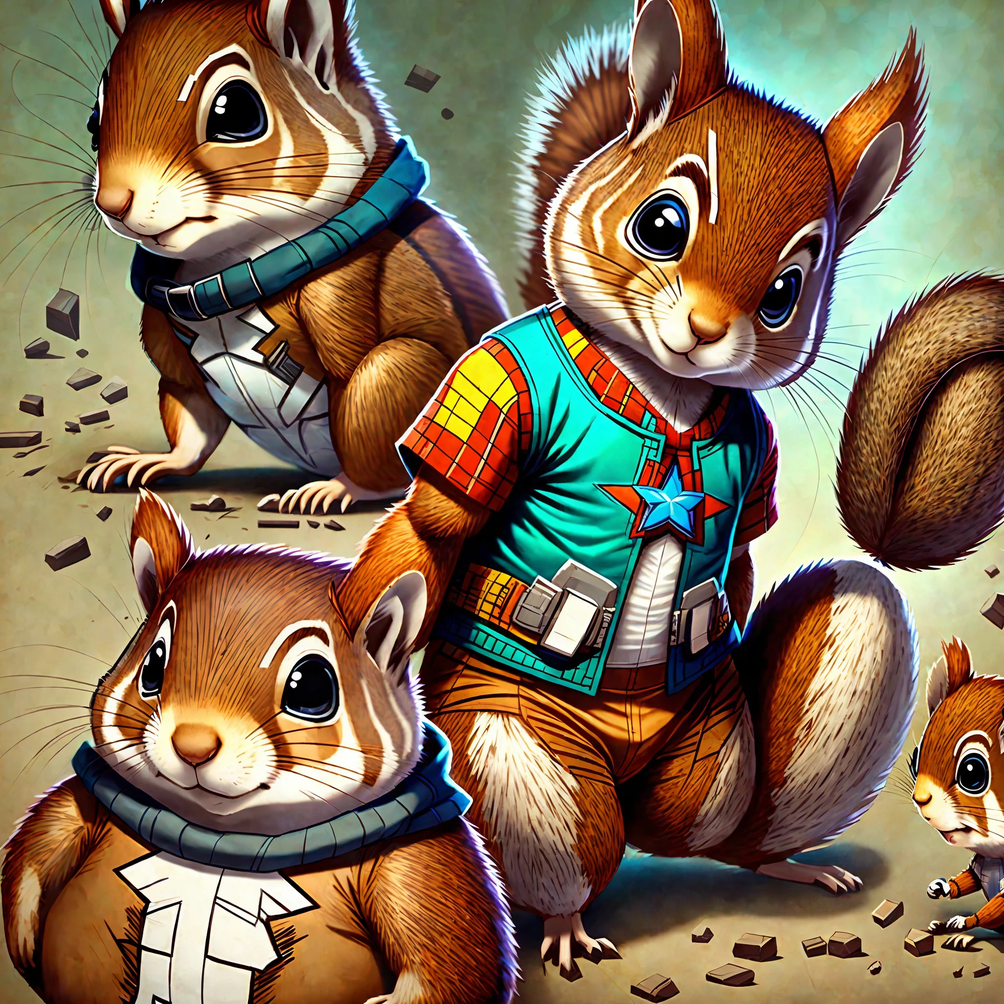 Create for me squirrel with the clothes of the little avengers --auto --s2