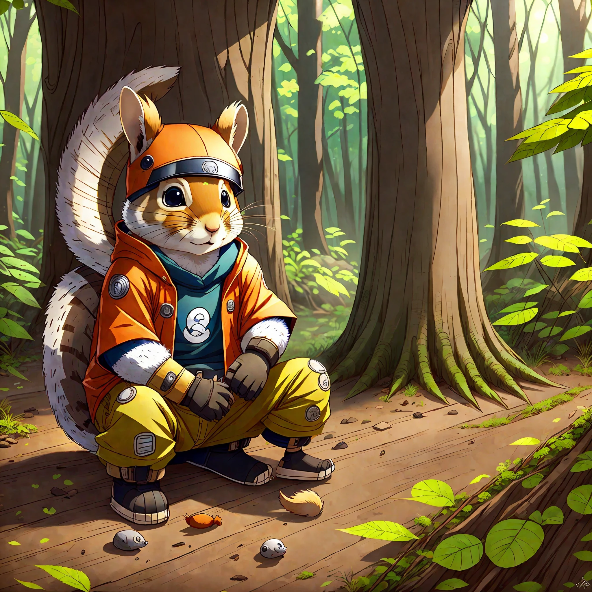 Create for me squirrel with the clothes of the smallest Naruto --auto --s2