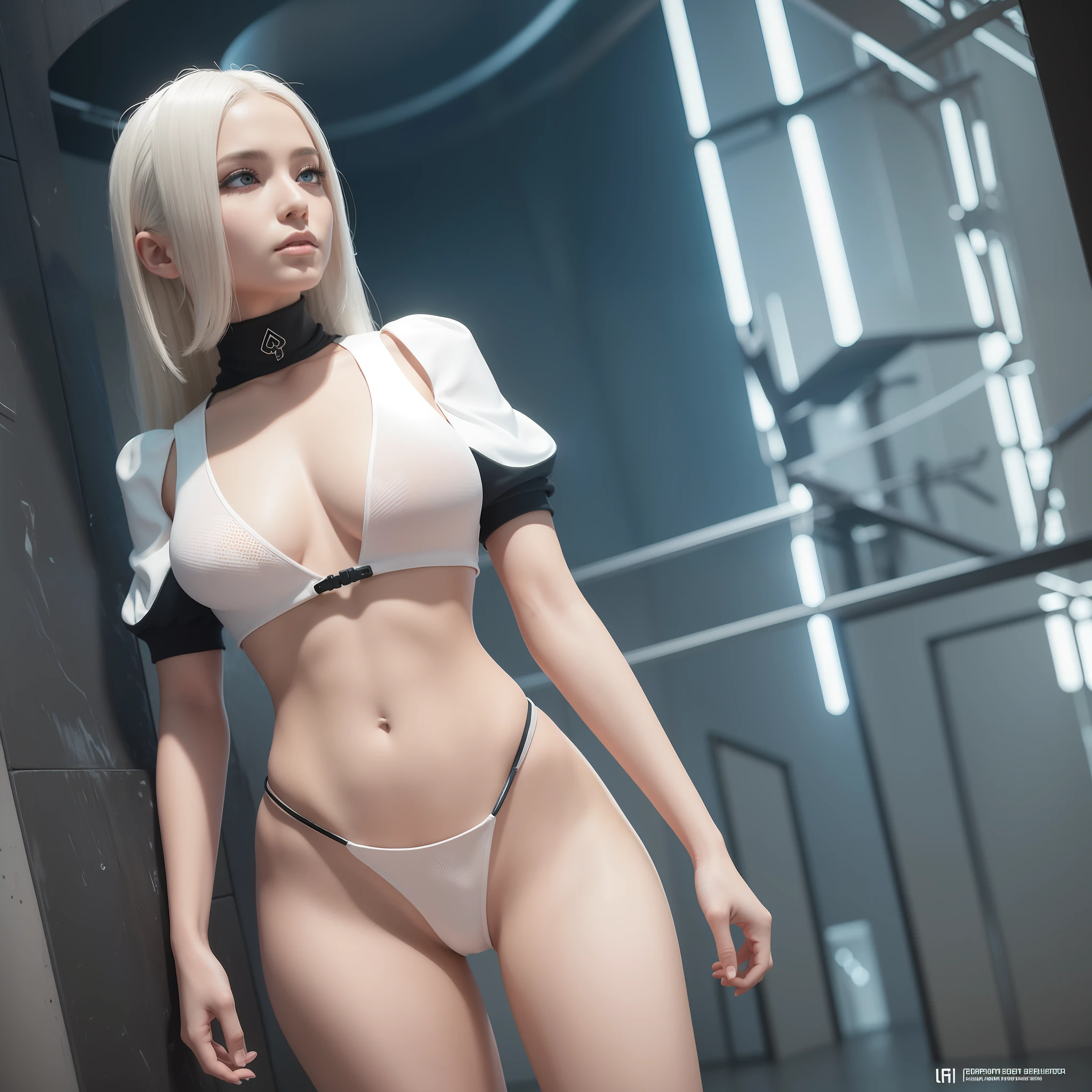 character sheet of stunnig beauty white porcelain woman android, tiny white clothes, tiny upskirt, streetwear cyber outfit, cyberpunk 2077 style, dynamic pose, perfect detailed face, detailed symmetric black eyes with circular iris, realistic, stunning realistic photograph, 3d render, octane render, intricately detailed, cinematic, trending on artstation, Isometric, Centered hipereallistic photo, awesome full color, hand drawn, dark, gritty, mucha, klimt,hideo kojima, erte 12k, high definition, cinematic, neoprene, behance contest winner, portrait featured on unsplash, stylized digital art, smooth, ultra high definition, 8k, unreal engine 5, ultra sharp focus, intricate artwork masterpiece, ominous, epic, TanvirTamim, trending on artstation, by artgerm, h. r. giger and beksinski, highly detailed, vibrant, 8k,sith, android, beautifull woman, no t-shirt, loish, character sheet, lightningwave, 3d, cgi, glowing neon, cyberpunk, ☂️, neon city