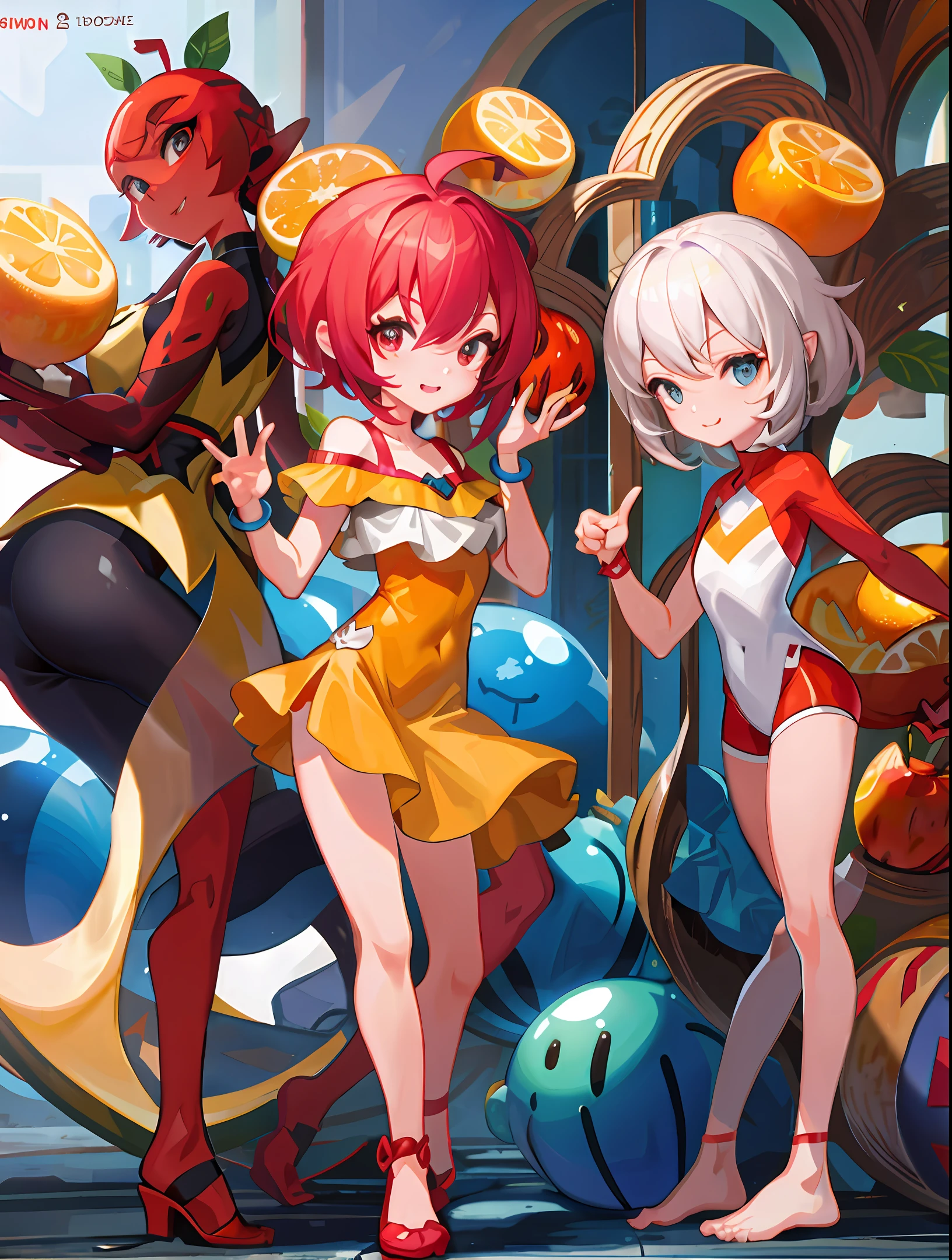 Two apples fighting