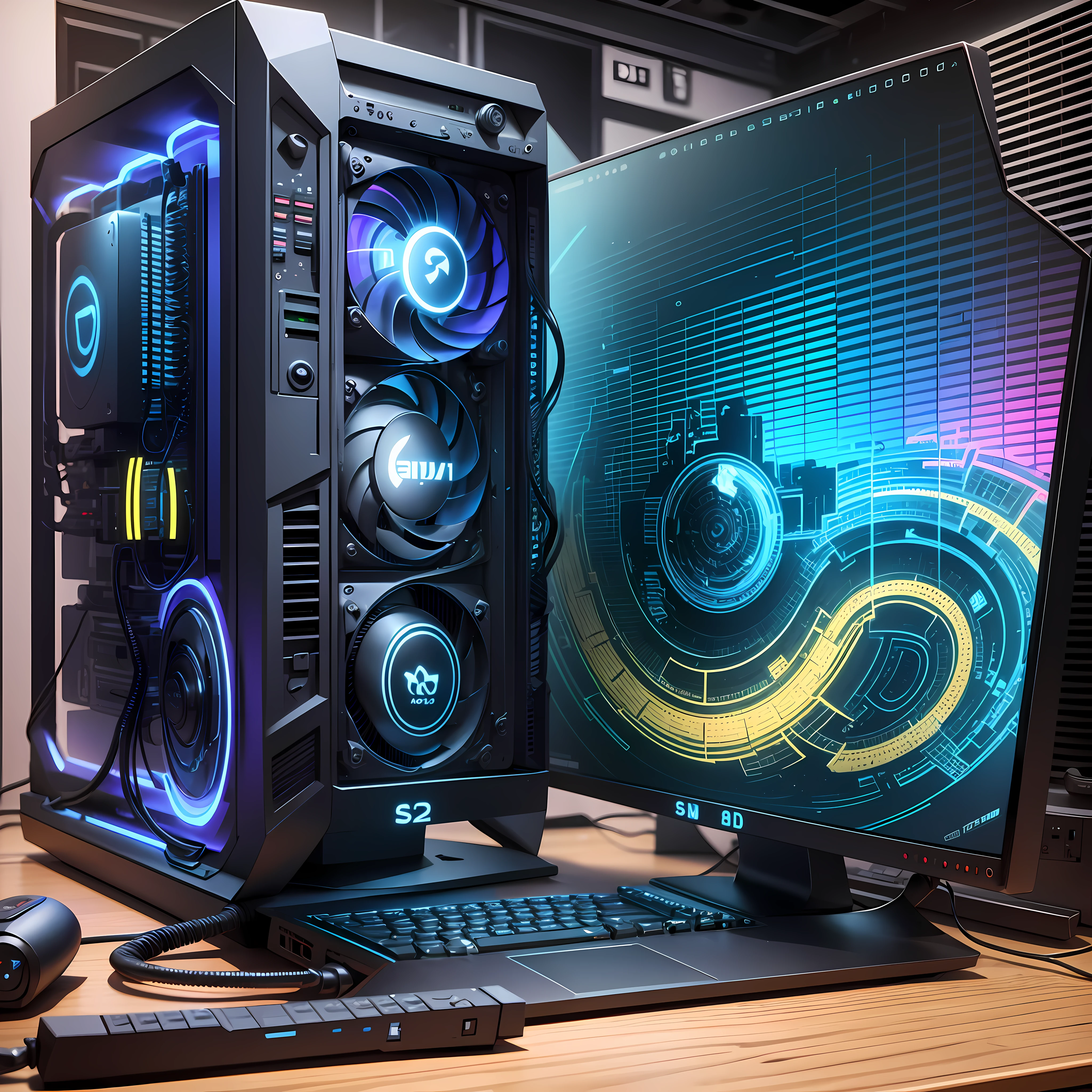 Gaming computer with 3D reality --auto --s2