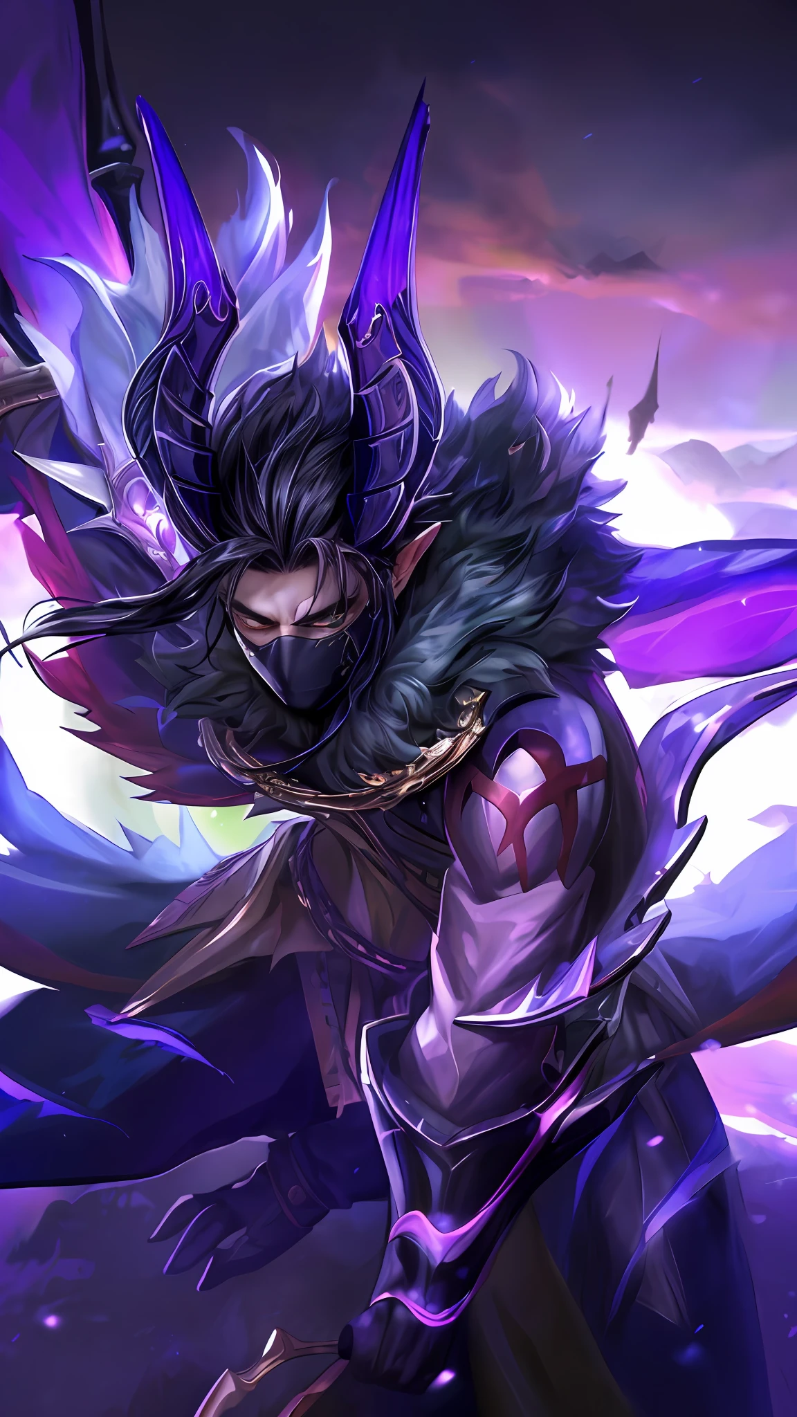 (Absurdres, Intricate Details, Masterpiece, Best Quality, High Resolution, 8k), 1 male, thin, young, aged up, masked, finely detailed eyes and face, auburn low-fade hair, amber eyes, portrait, looking at viewer, solo, half shot, detailed background, (light fantasy theme:1.1), focusing, mercenary, sunshine, floating scraps, color plate armor, divine aura, bright realistic lighting, marble castle, intense atmosphere, circlet, coat of arms, brazier, , Depth of Field, VFX.