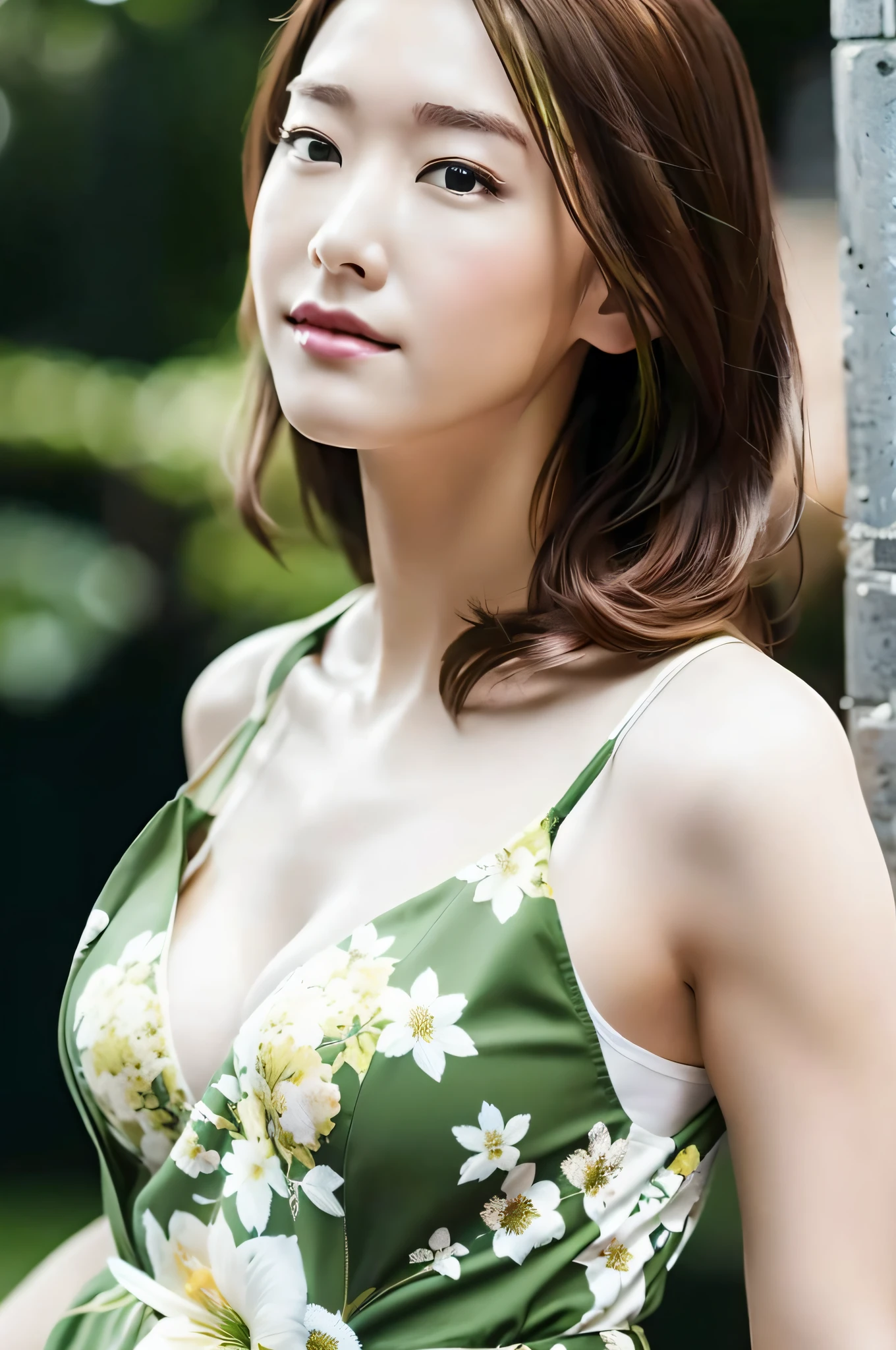Ultra high resolution, top quality, photo, 4K, (photorealistic: 1.4),
1 girl, long hair, big, cleavage
Humph Girl, Light Green Hang, Floral,
arms behind the back,