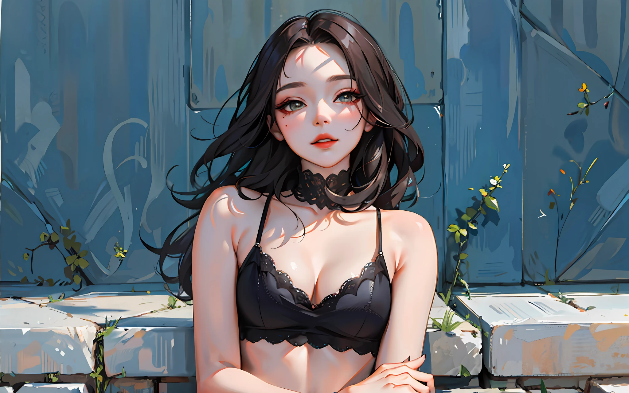 (masterpiece:1.2, best quality), 1lady, solo, mature and colorful makeup, looking at the audience, natural light and shadow, depth of field, upper body,