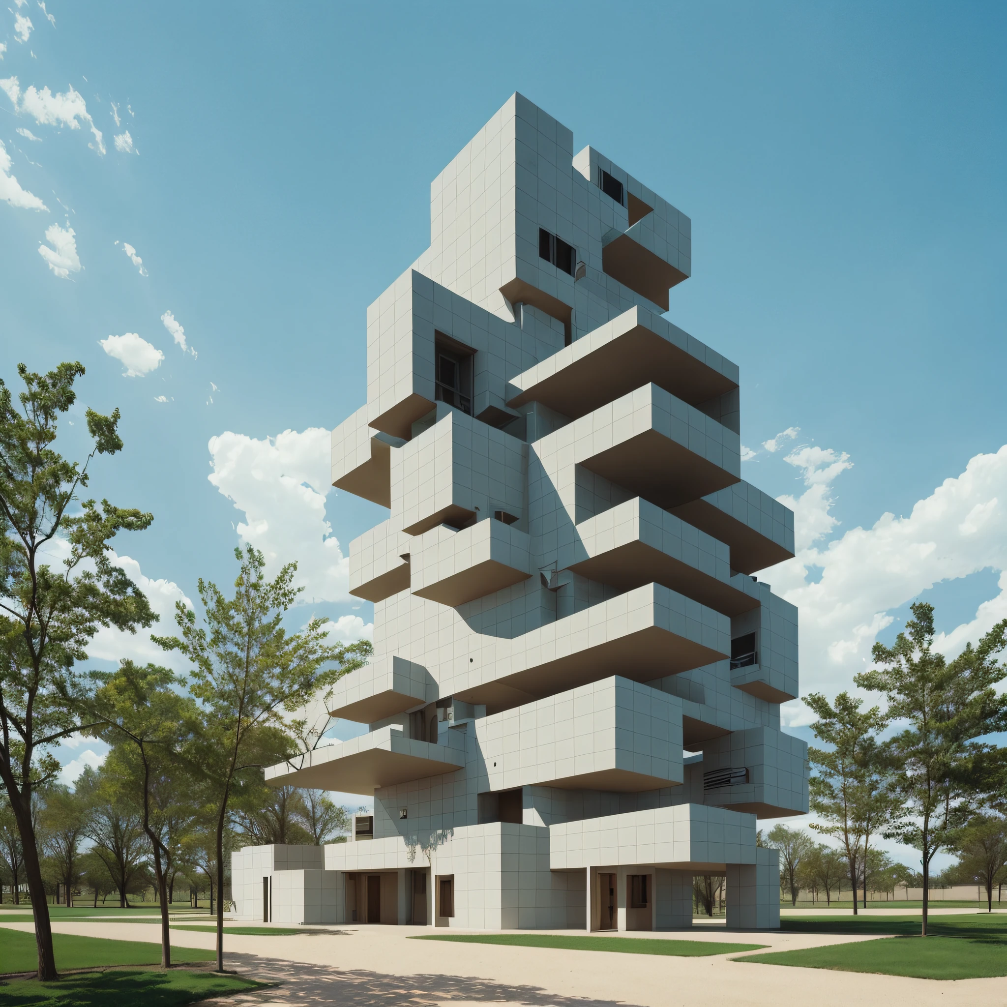 An occult tower in a deserted laboratory by Charles Gwathmey and Kevin Gnutzmans --auto --s2